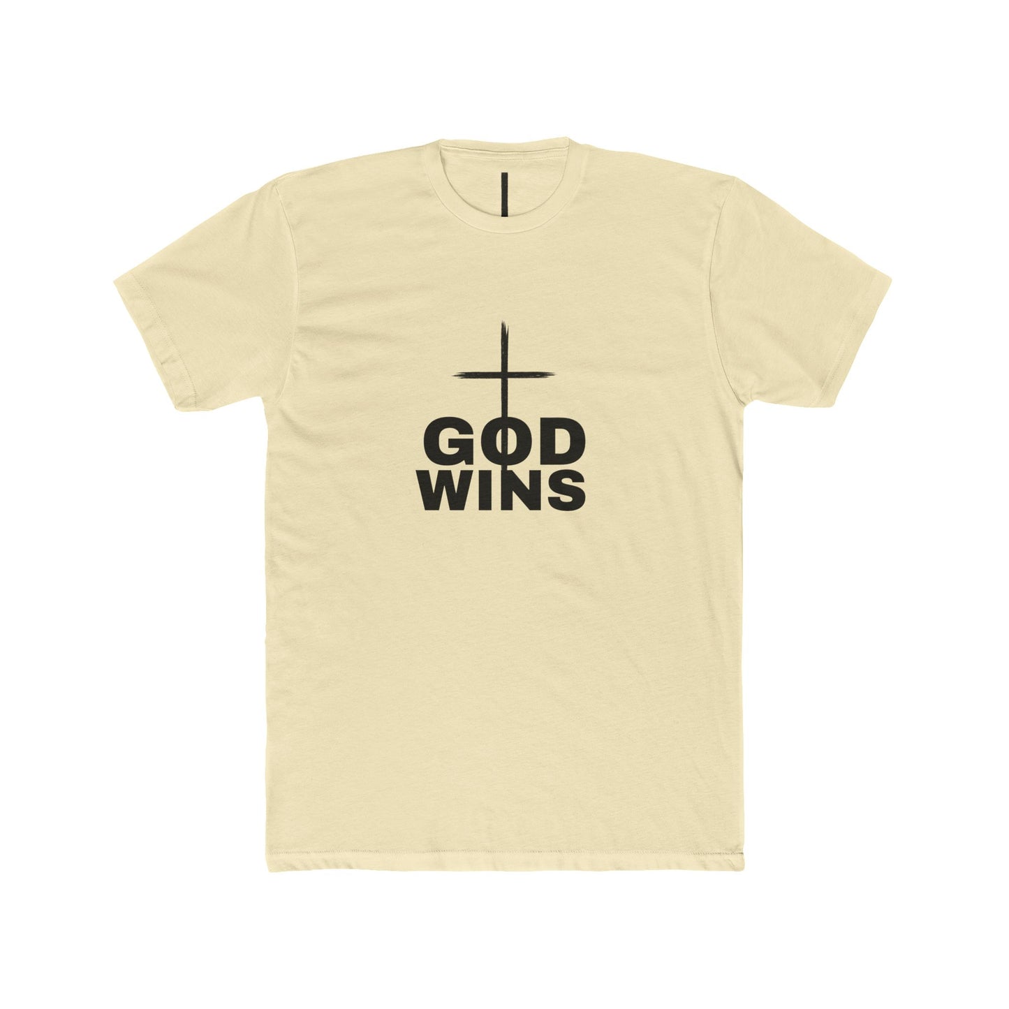 Faith-Inspired Unisex Crew Tee - God Wins Shirt, Christian T-Shirt, Inspirational Outfit, Religious Gift, Casual Wear