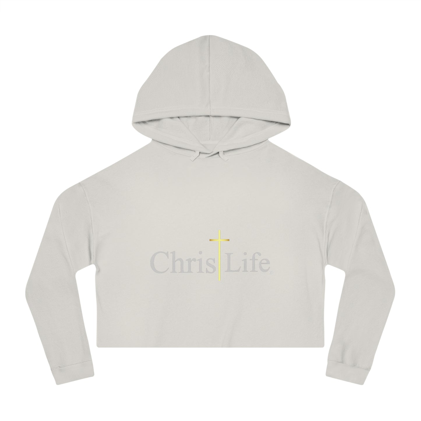 Women’s Chic and Silky Soft Cropped Hooded Sweatshirt with christlife copy