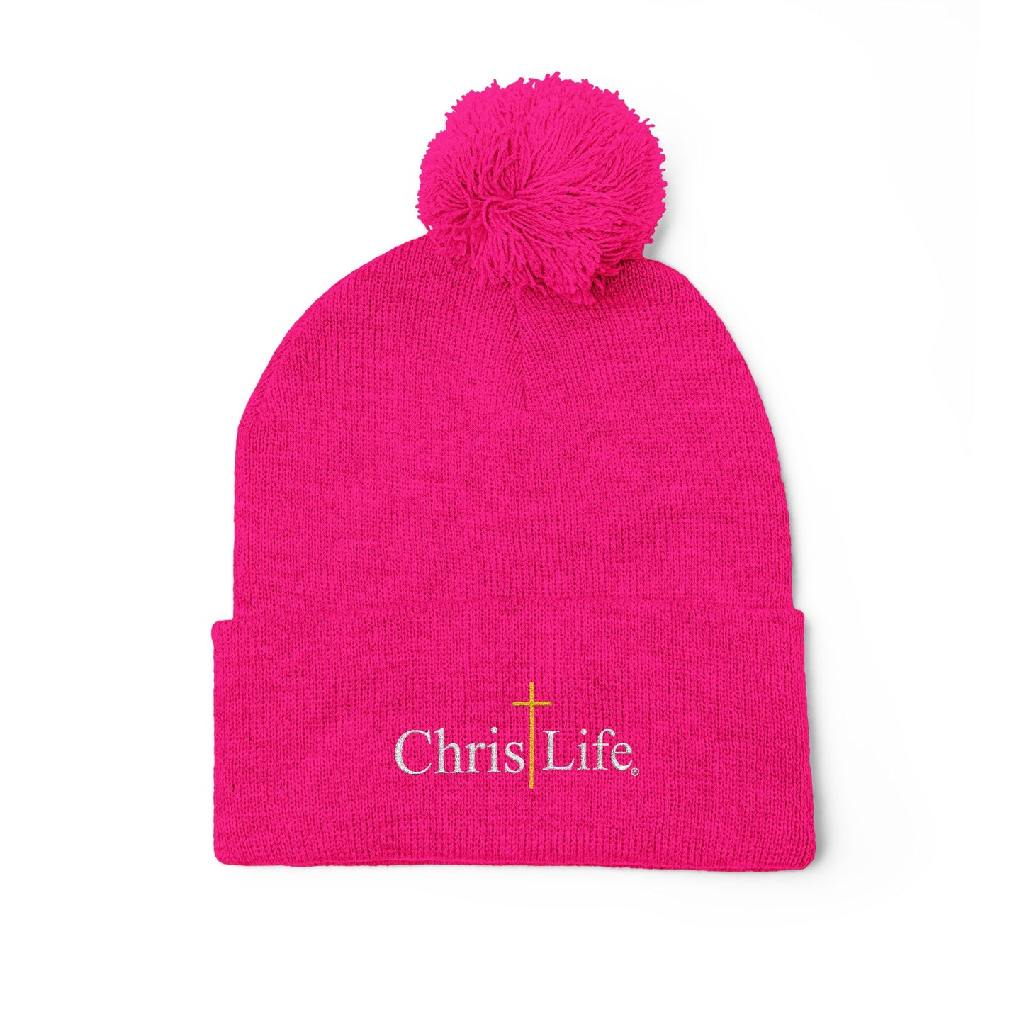Cozy Embroidered Pom-Pom Knit Winter Beanie - ChristLife