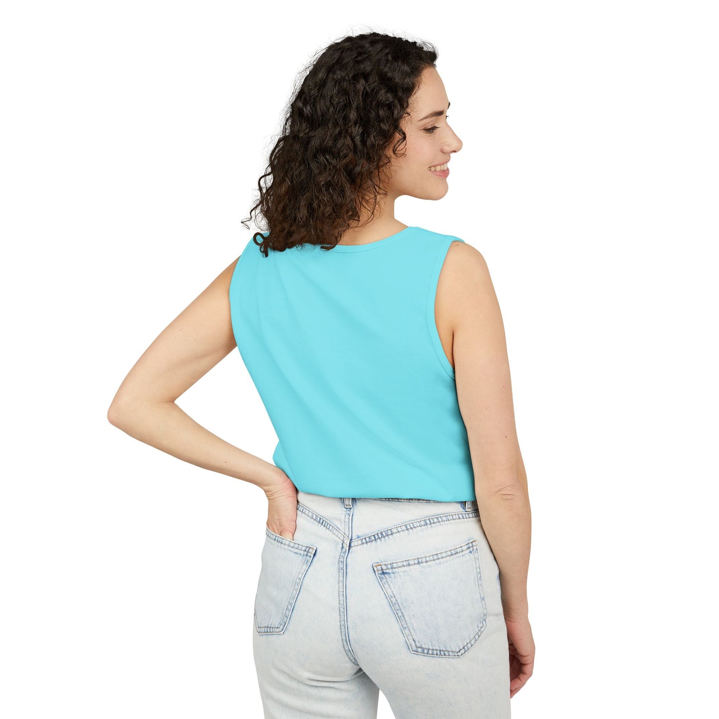 Unisex Garment- Cute Dyed Tank Top with Gray ChristLife logo