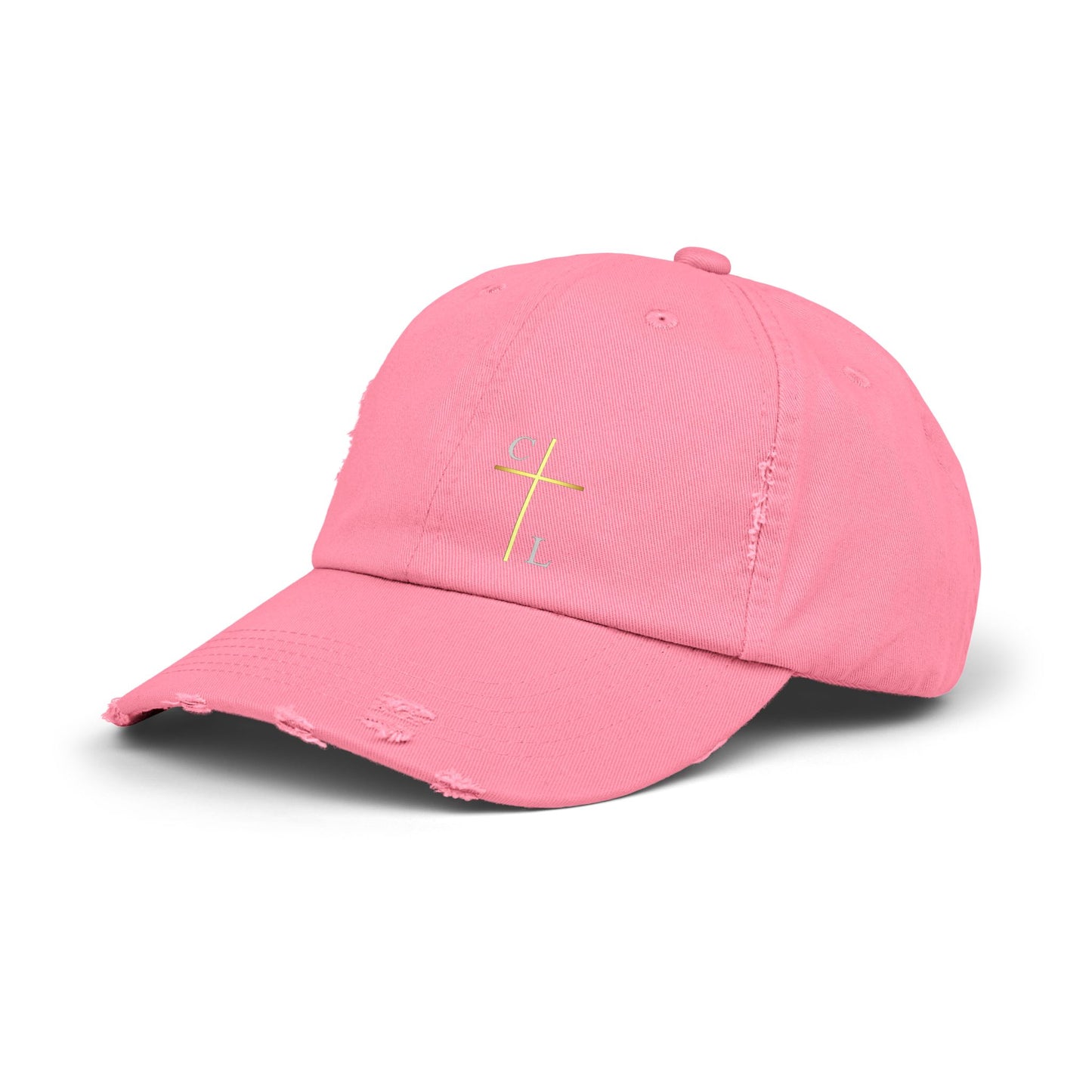 Unisex Distressed Cap with C/L Logo