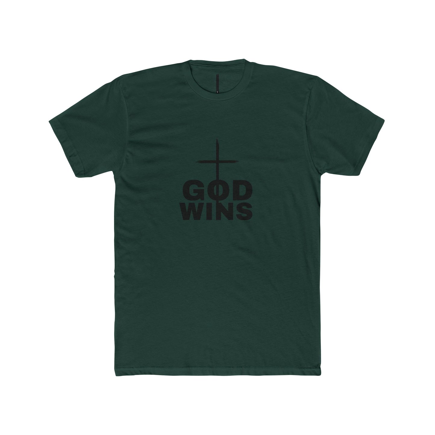 Faith-Inspired Unisex Crew Tee - God Wins Shirt, Christian T-Shirt, Inspirational Outfit, Religious Gift, Casual Wear