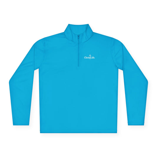 Unisex Quarter-Zip Pullover Workout - ChristLife Logo on front, Sporty