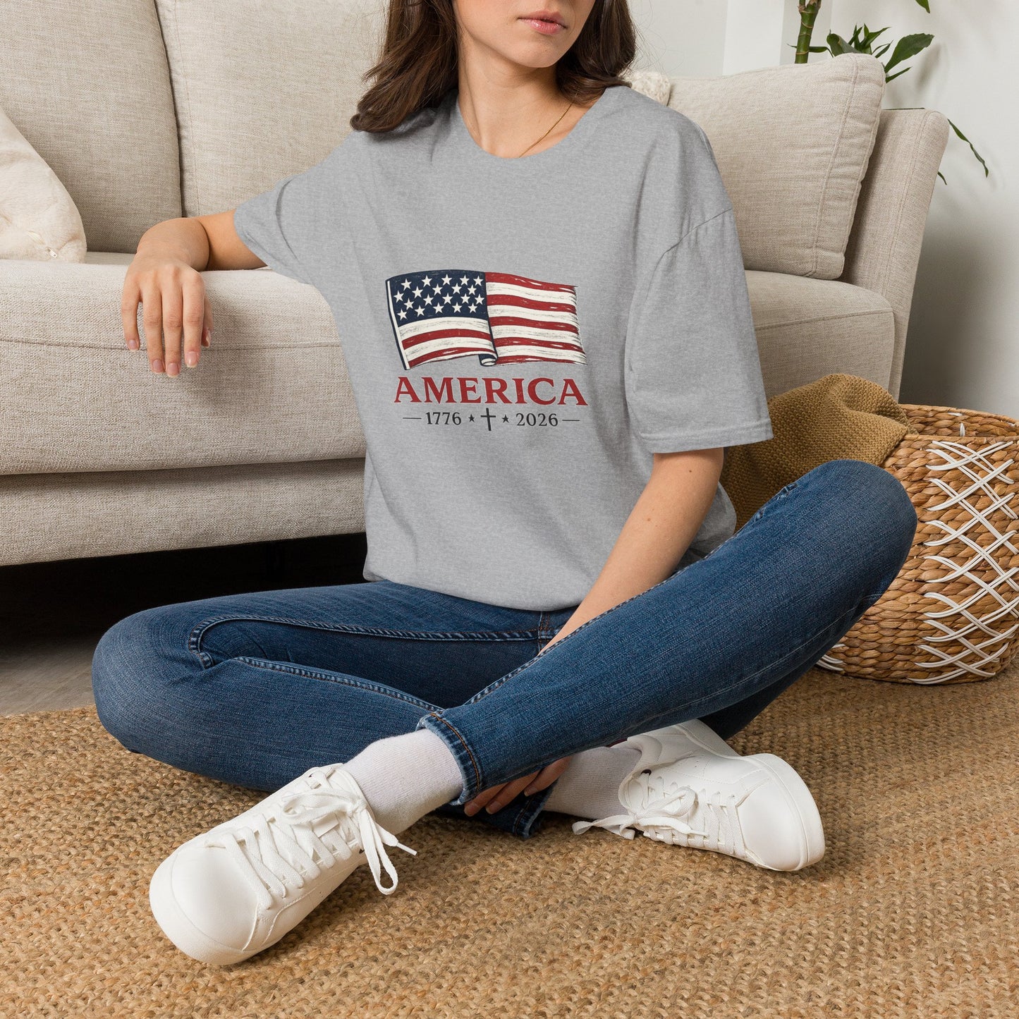 America 1776‑2026 Flag Graphic T-Shirt - Unisex