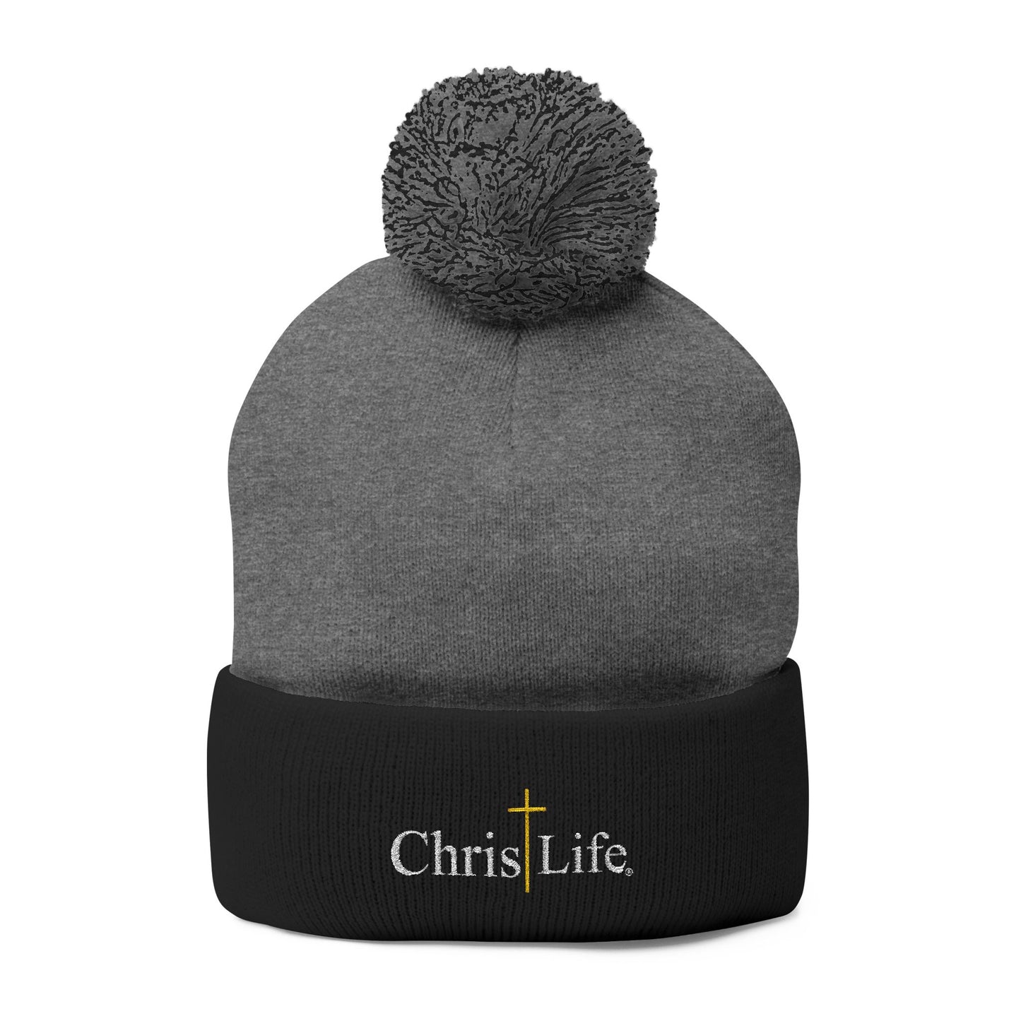 Cozy Embroidered Pom-Pom Knit Winter Beanie - ChristLife