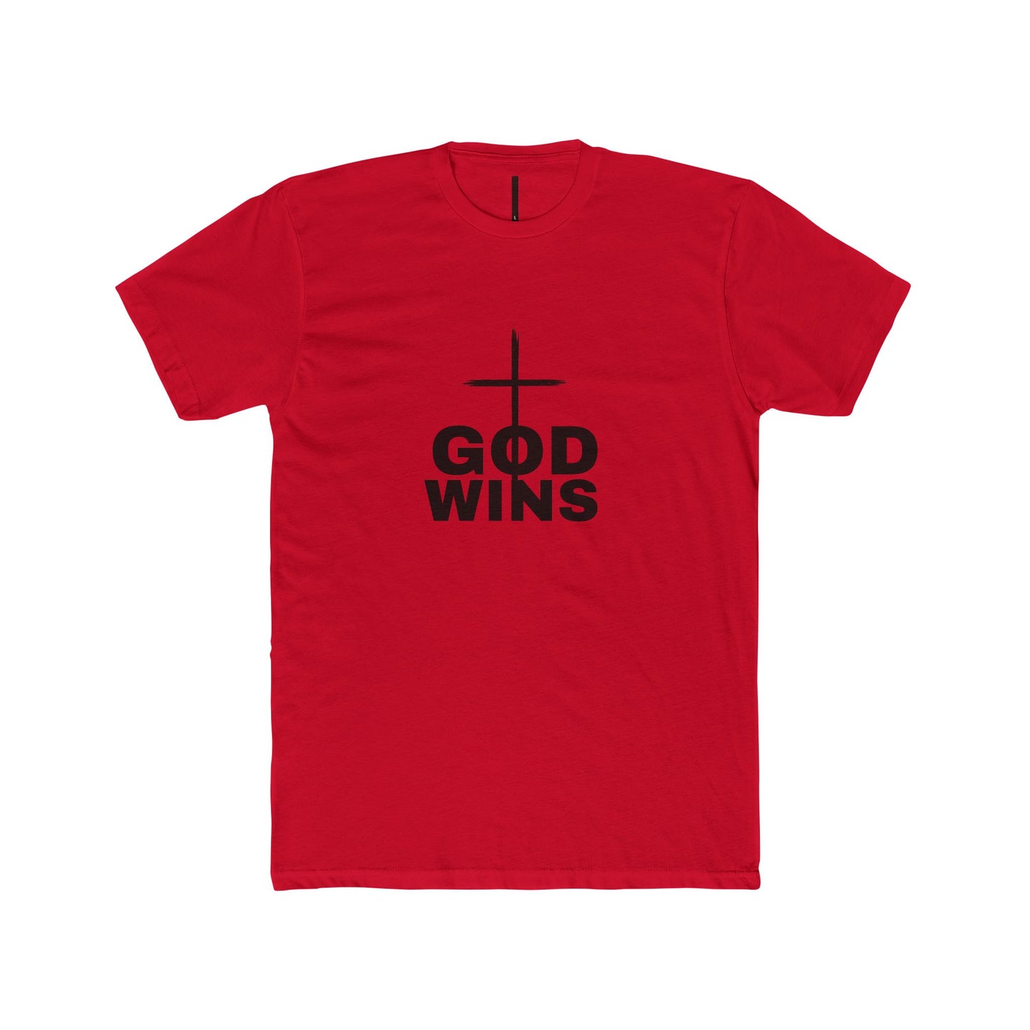 Faith-Inspired Unisex Crew Tee - God Wins Shirt, Christian T-Shirt, Inspirational Outfit, Religious Gift, Casual Wear