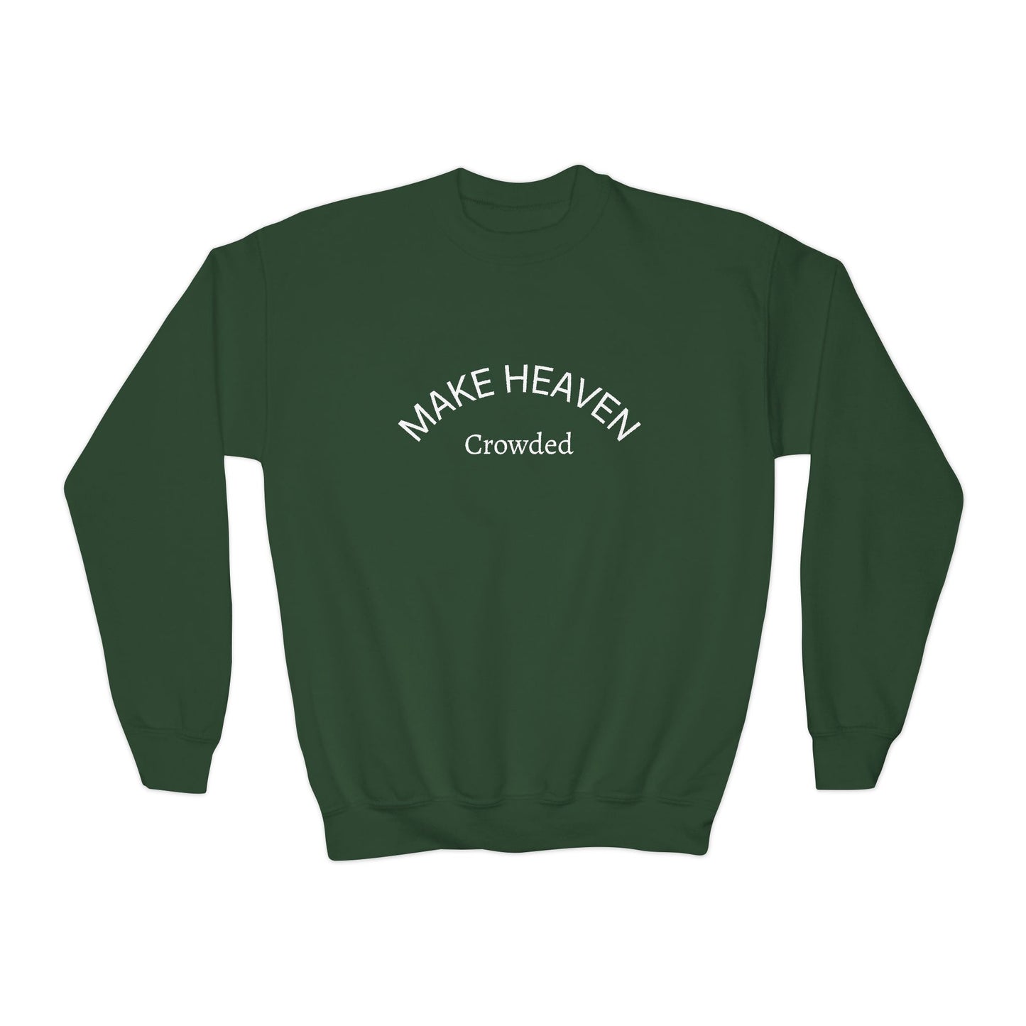 Youth Crewneck Sweatshirt | "Make Heaven Crowded" Graphic Pullover for Teens, Cozy Unisex Sweatshirt, Perfect for Everyday Wear, Gifts [...]