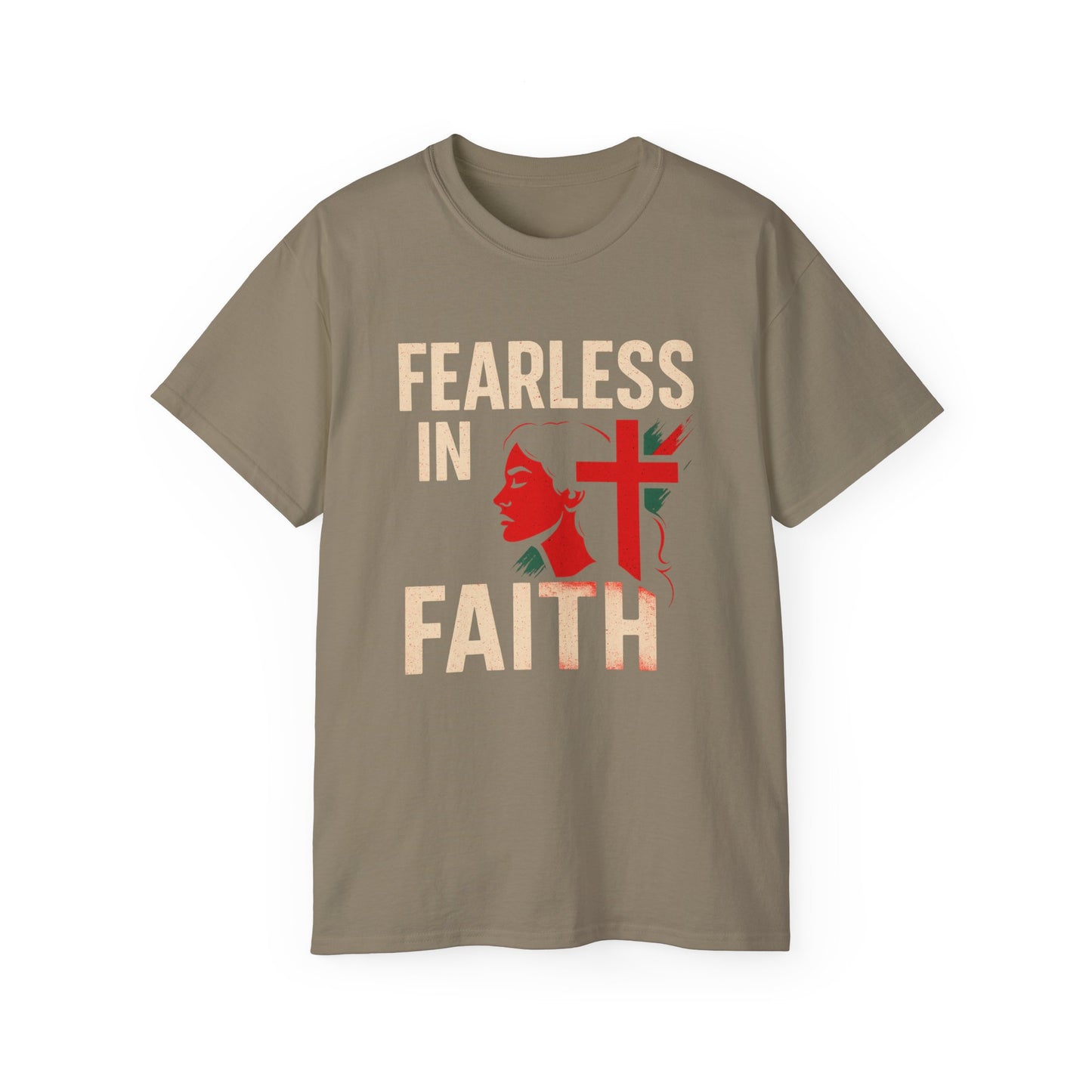Fearless in Faith Tee, Inspirational T-Shirt, Gifts for Her, Christian Apparel, Faith-Based Wear, Unisex Cotton Tee