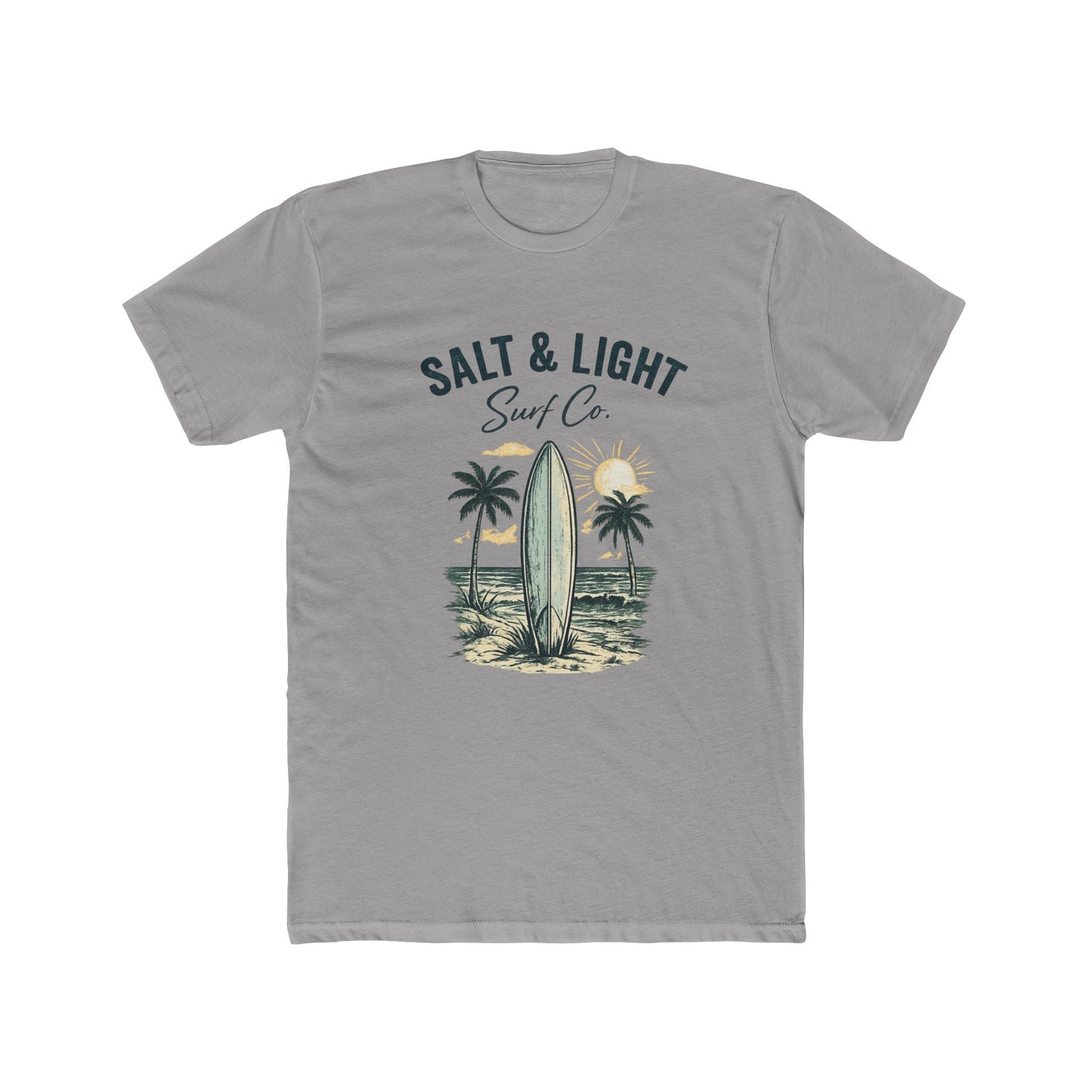 Surf Co. 'Salt & Light' Beach Tee — Vintage Surfboard Palm T-Shirt