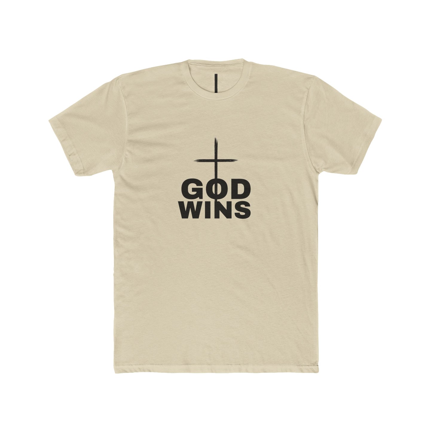 Faith-Inspired Unisex Crew Tee - God Wins Shirt, Christian T-Shirt, Inspirational Outfit, Religious Gift, Casual Wear