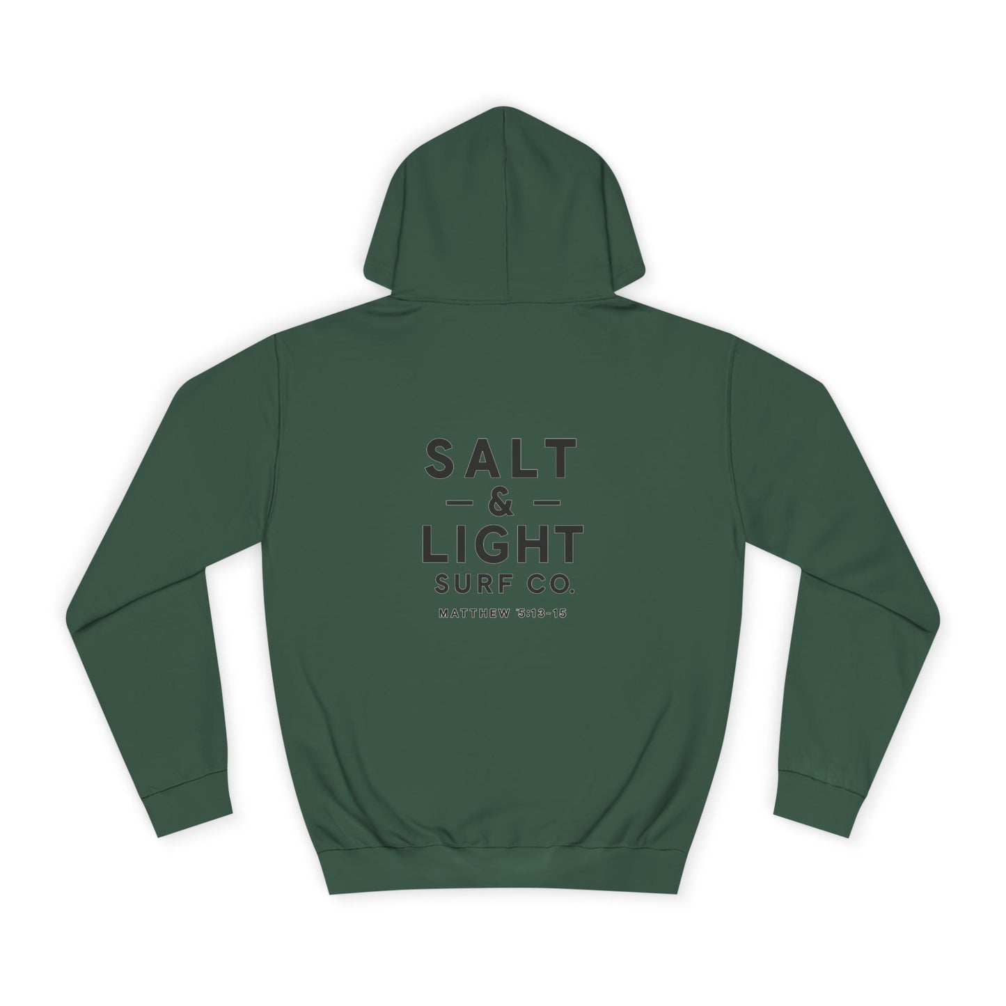 Salt and Light  Surf Co - Unisex College Hoodie, Cozy University Sweatshirt, Surf-Inspired Hoodie, Casual College Apparel, Faith-Based Surf Gear, Gift for Students