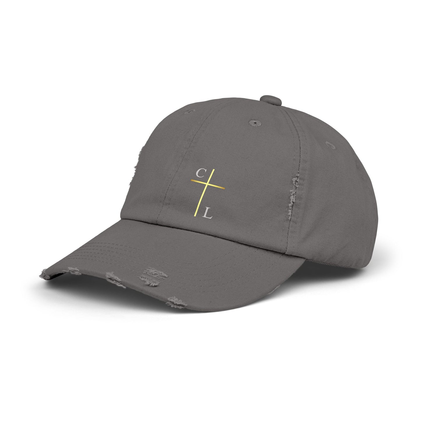 Unisex Distressed Cap with C/L Logo