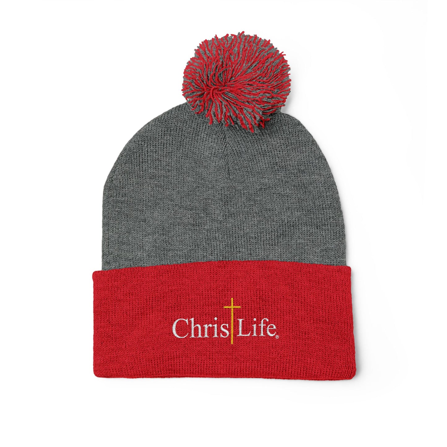 Cozy Embroidered Pom-Pom Knit Winter Beanie - ChristLife
