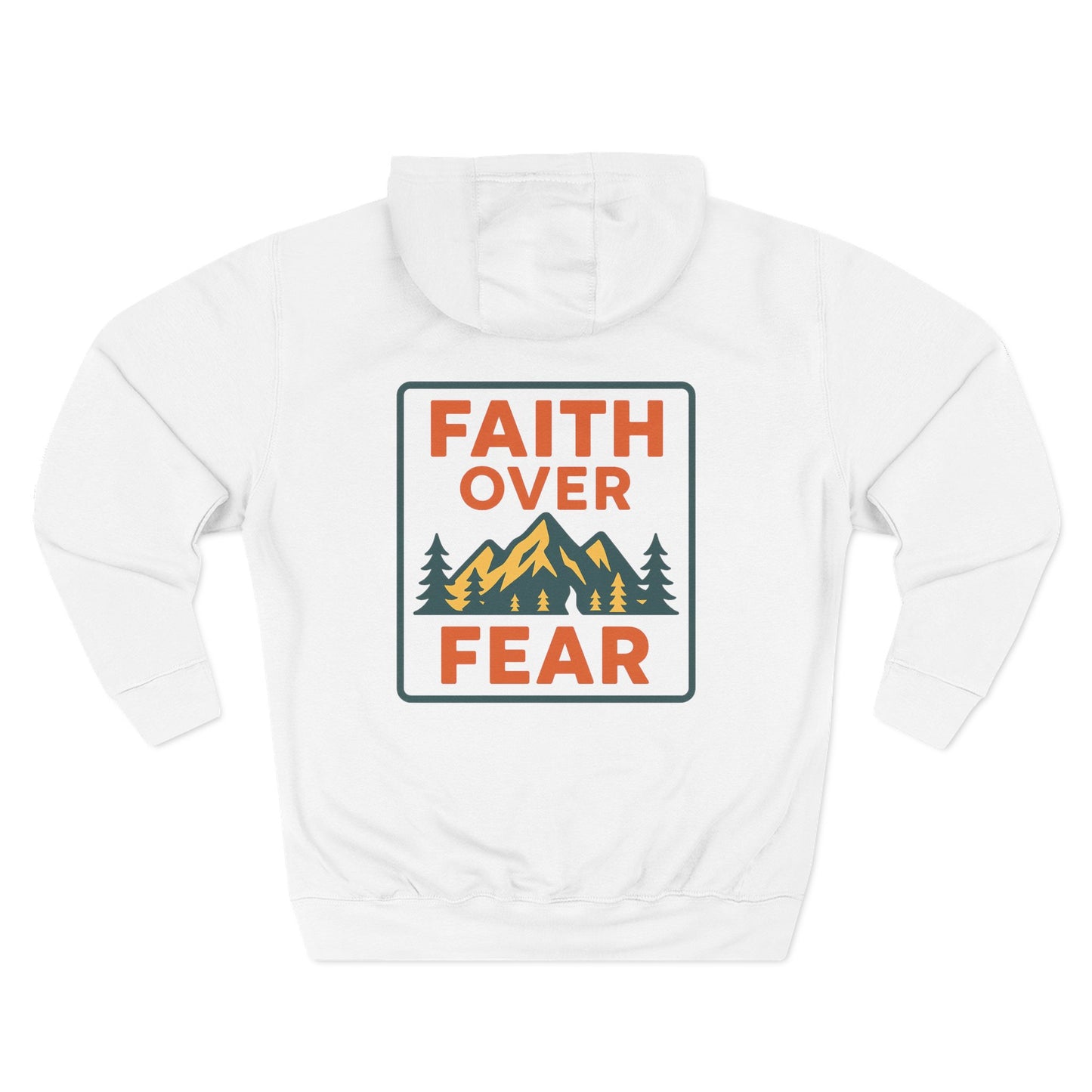 Hoodie — Faith Over Fear Mountain Graphic Retro Park Sign