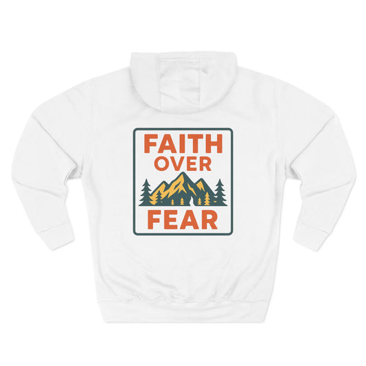 Hoodie — Faith Over Fear Mountain Graphic Retro Park Sign