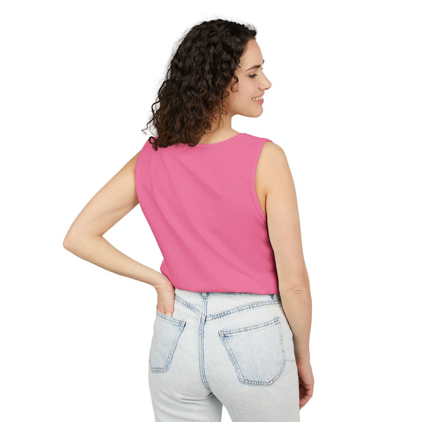 Unisex Garment- Cute Dyed Tank Top with Gray ChristLife logo
