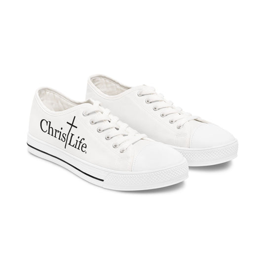 Women's Low Top Sneakers - Black and White ChristLife