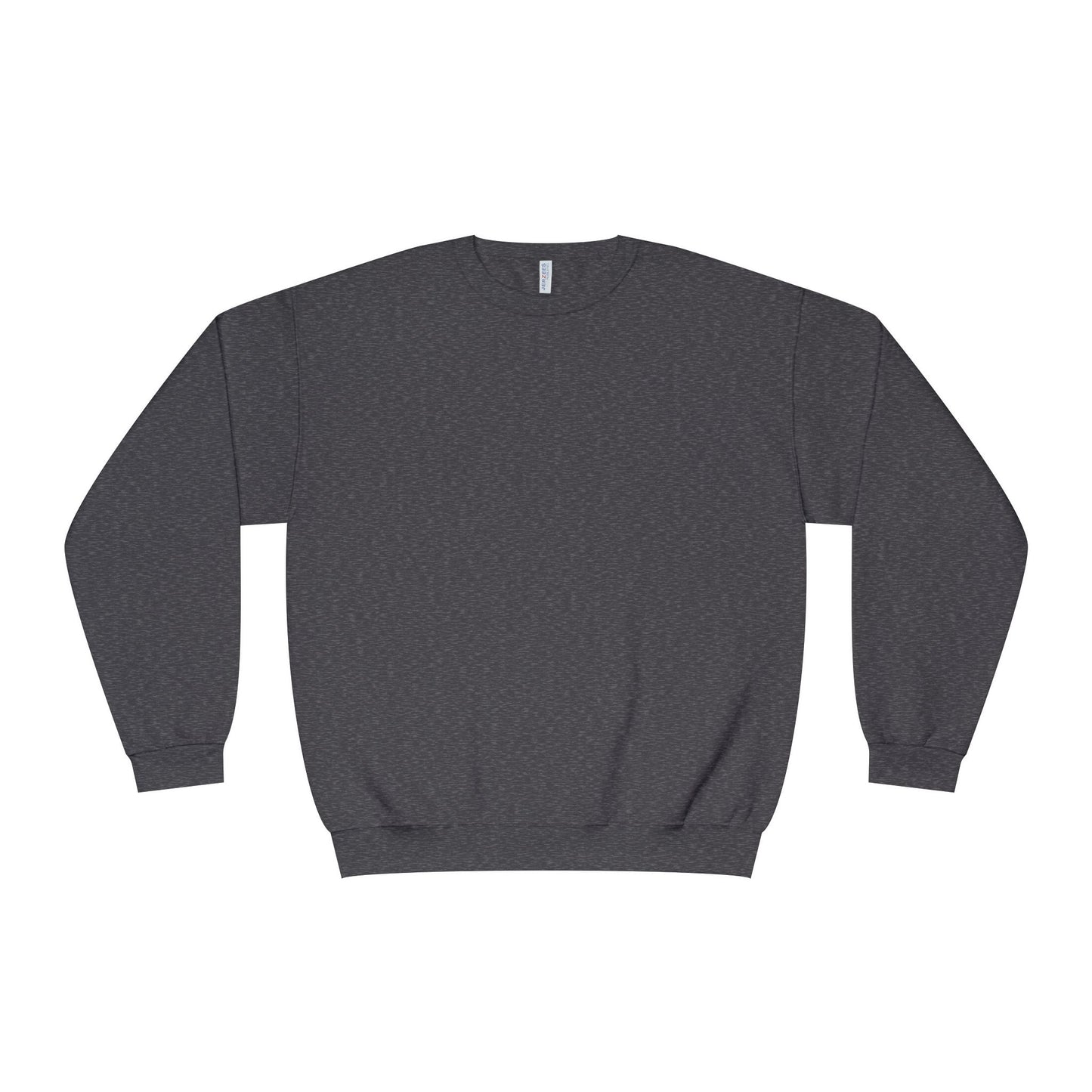 Surf Crewneck Sweatshirt — "Salt & Light" Beach Tan Surfboard Design on Backside