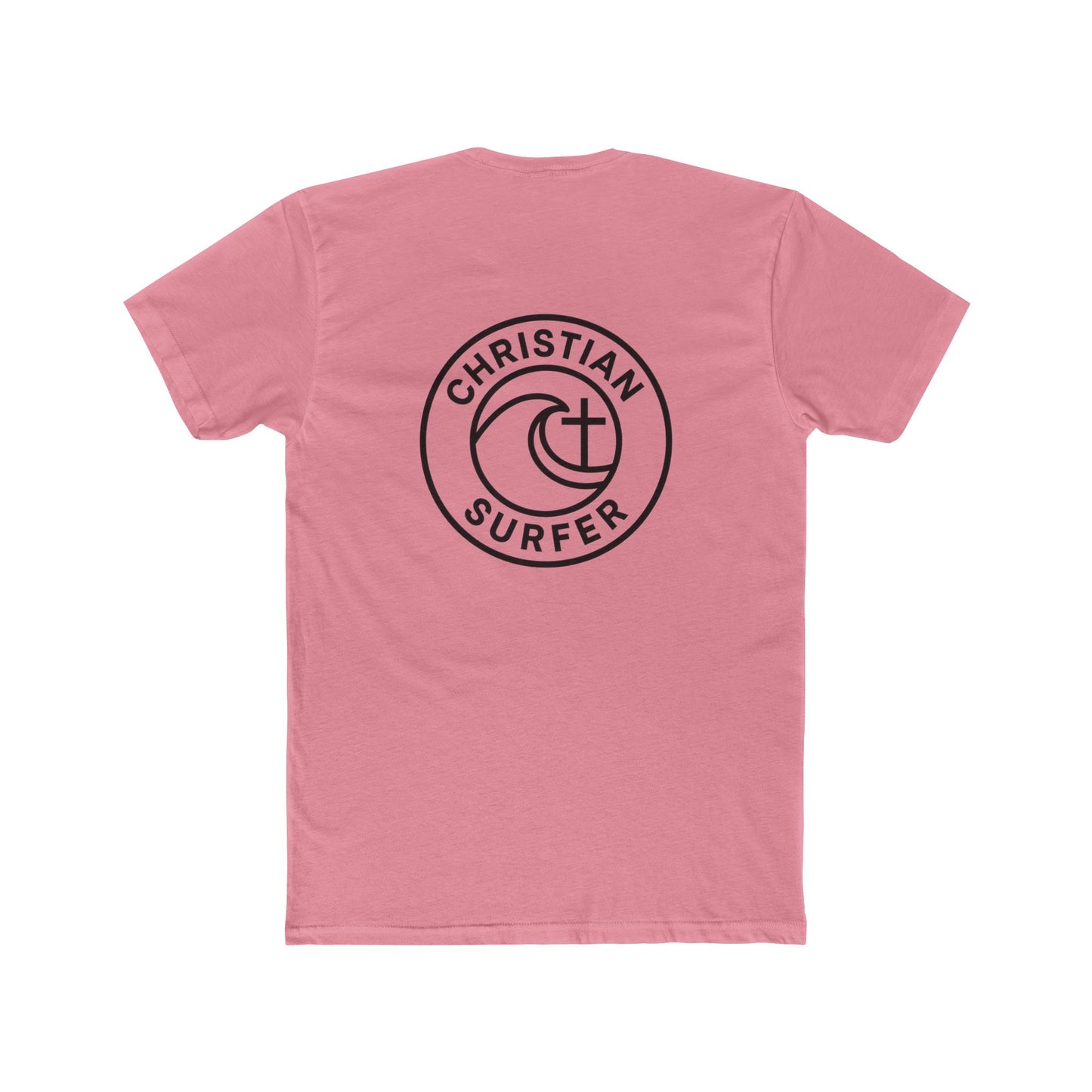 Christian Surfer T-Shirt — Back of the shirt with Faith & Wave Logo