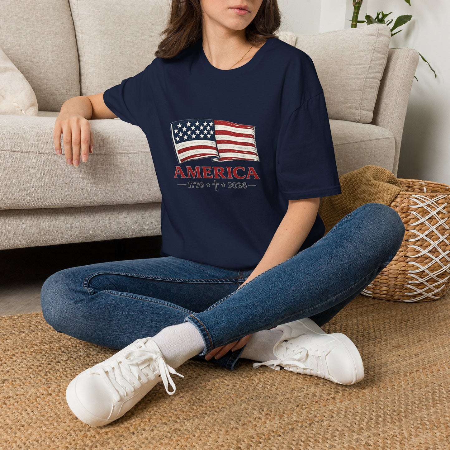America 1776‑2026 Flag Graphic T-Shirt - Unisex