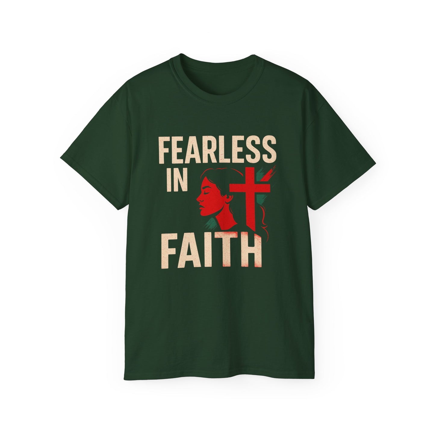 Fearless in Faith Tee, Inspirational T-Shirt, Gifts for Her, Christian Apparel, Faith-Based Wear, Unisex Cotton Tee