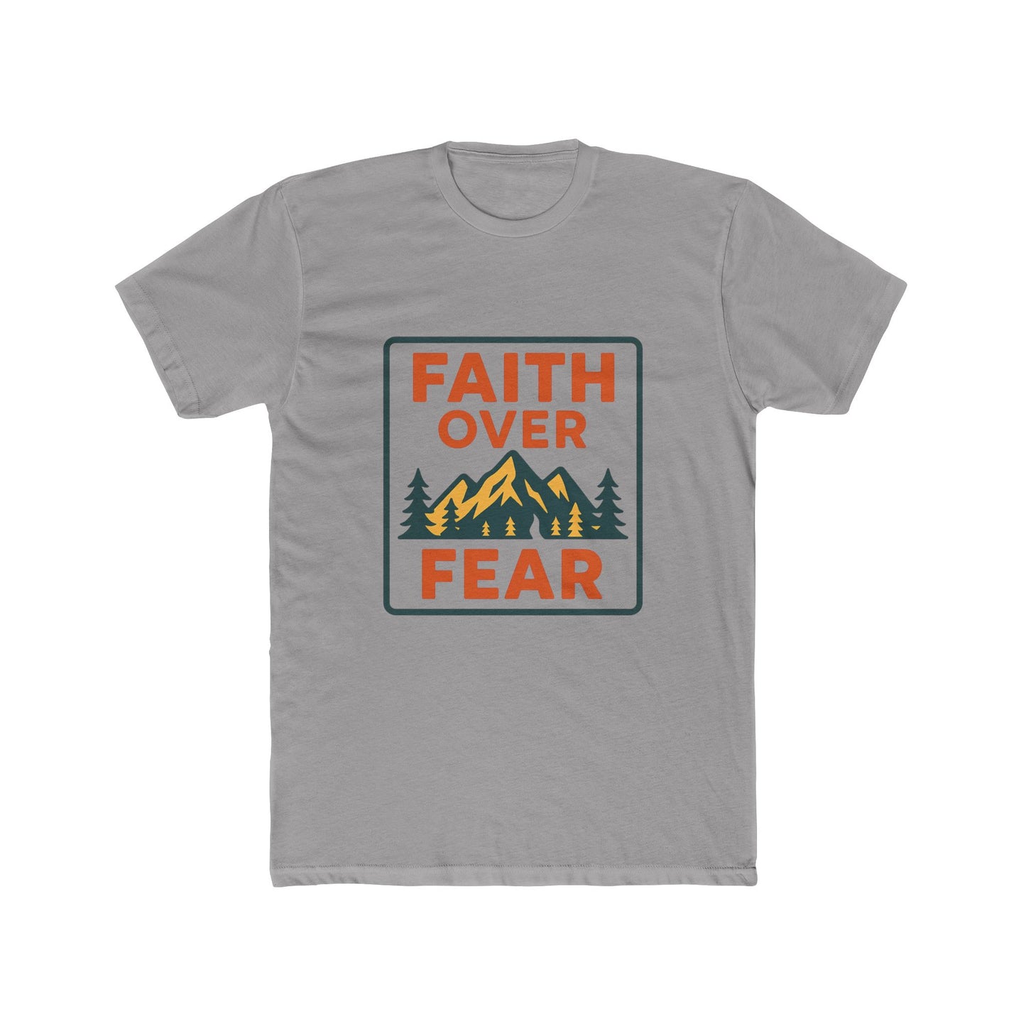 Faith Over Fear Graphic Tee — Outdoor Mountain Christian T-Shirt