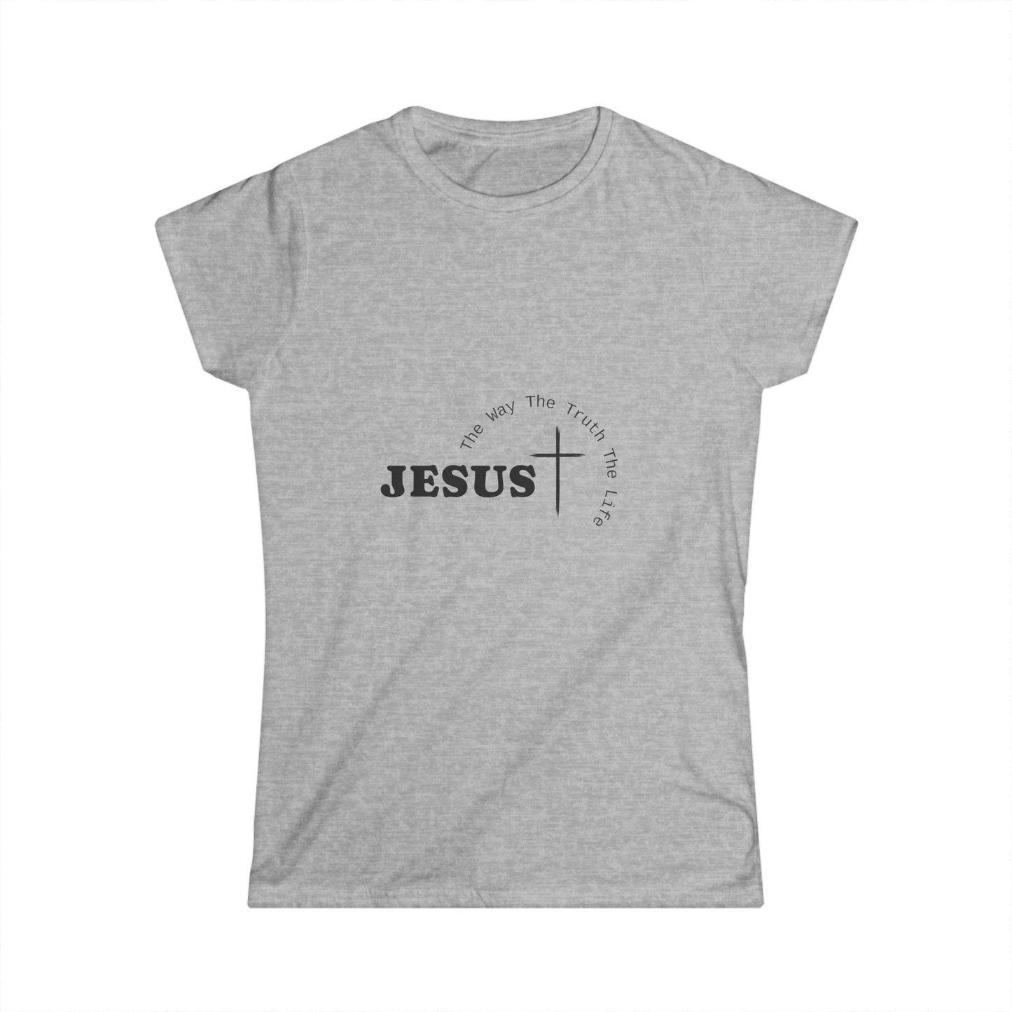 Women's Softstyle Cute Tee - Jesus, The Way, The Truth, The Life