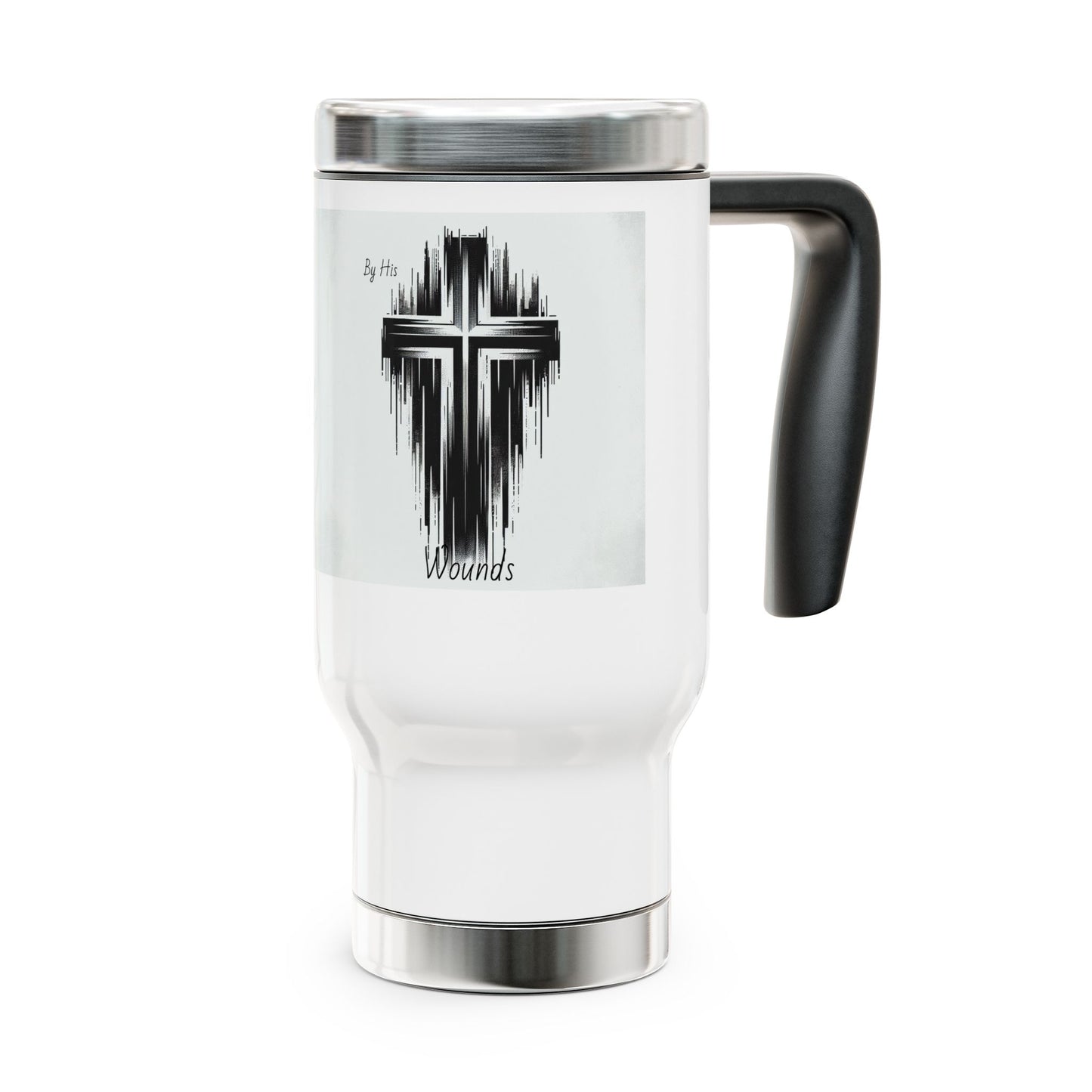 Christian Faith Travel Mug, 14oz Stainless Steel Tumbler, Inspirational Gift for Him/Her, Keeps Drinks Hot/Cold