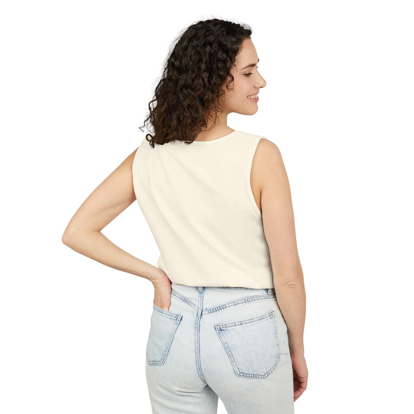 Unisex Garment- Cute Dyed Tank Top with Gray ChristLife logo