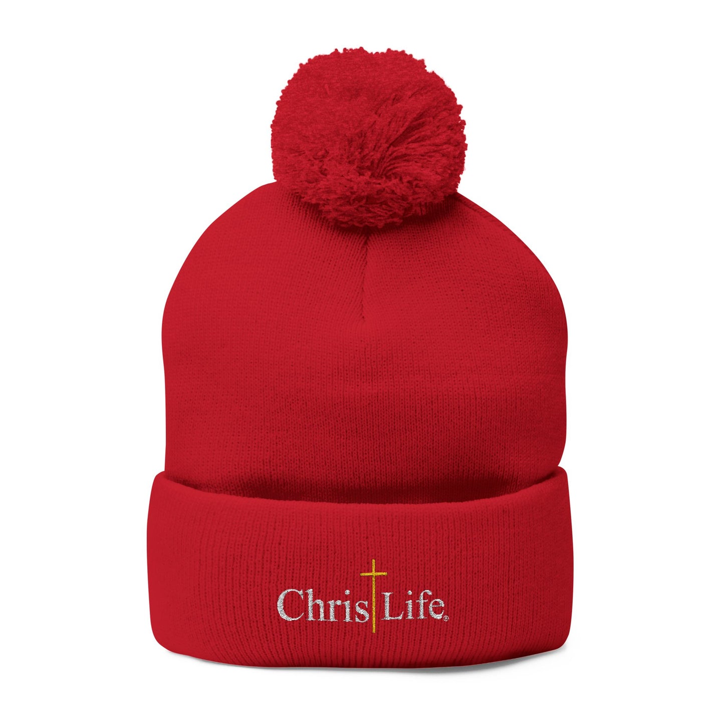 Cozy Embroidered Pom-Pom Knit Winter Beanie - ChristLife