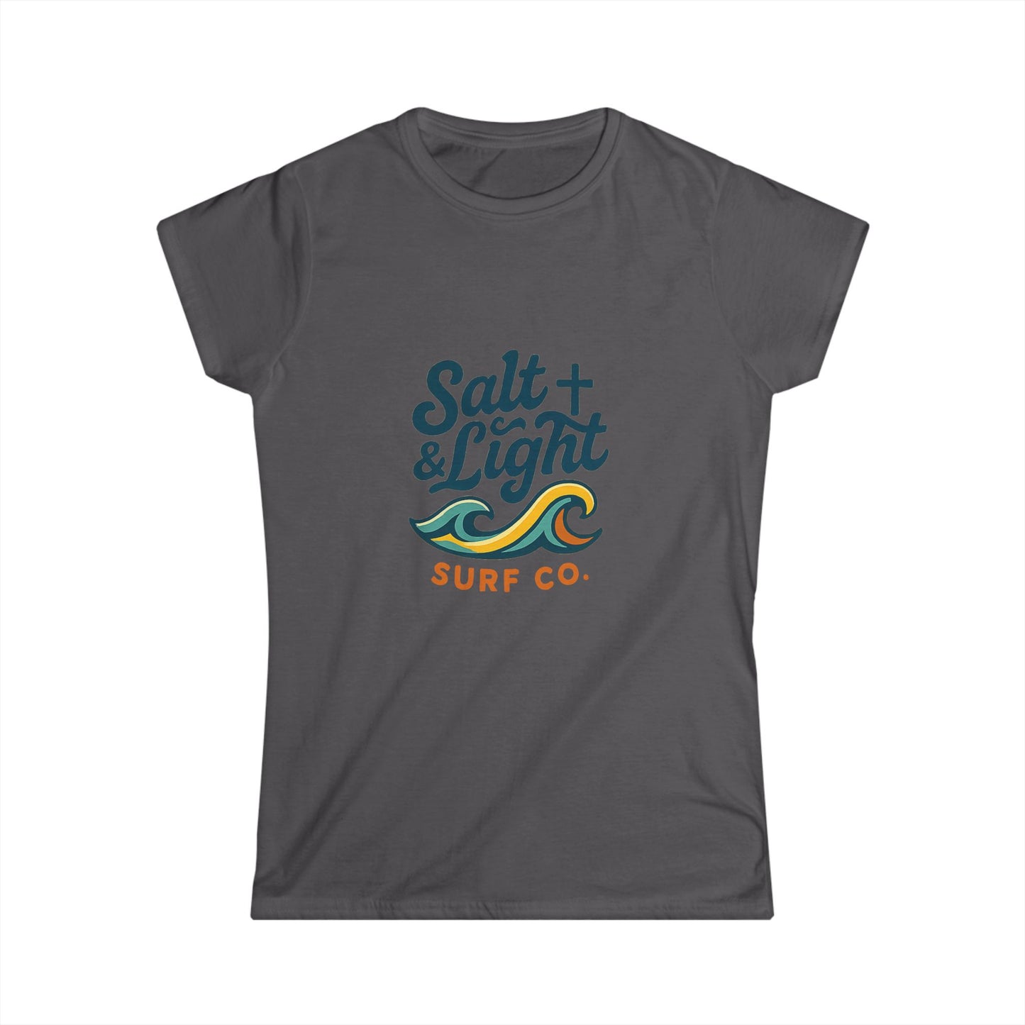 Salt & Light Surf Co. Women's Tee — Coastal Wave Graphic Shirt