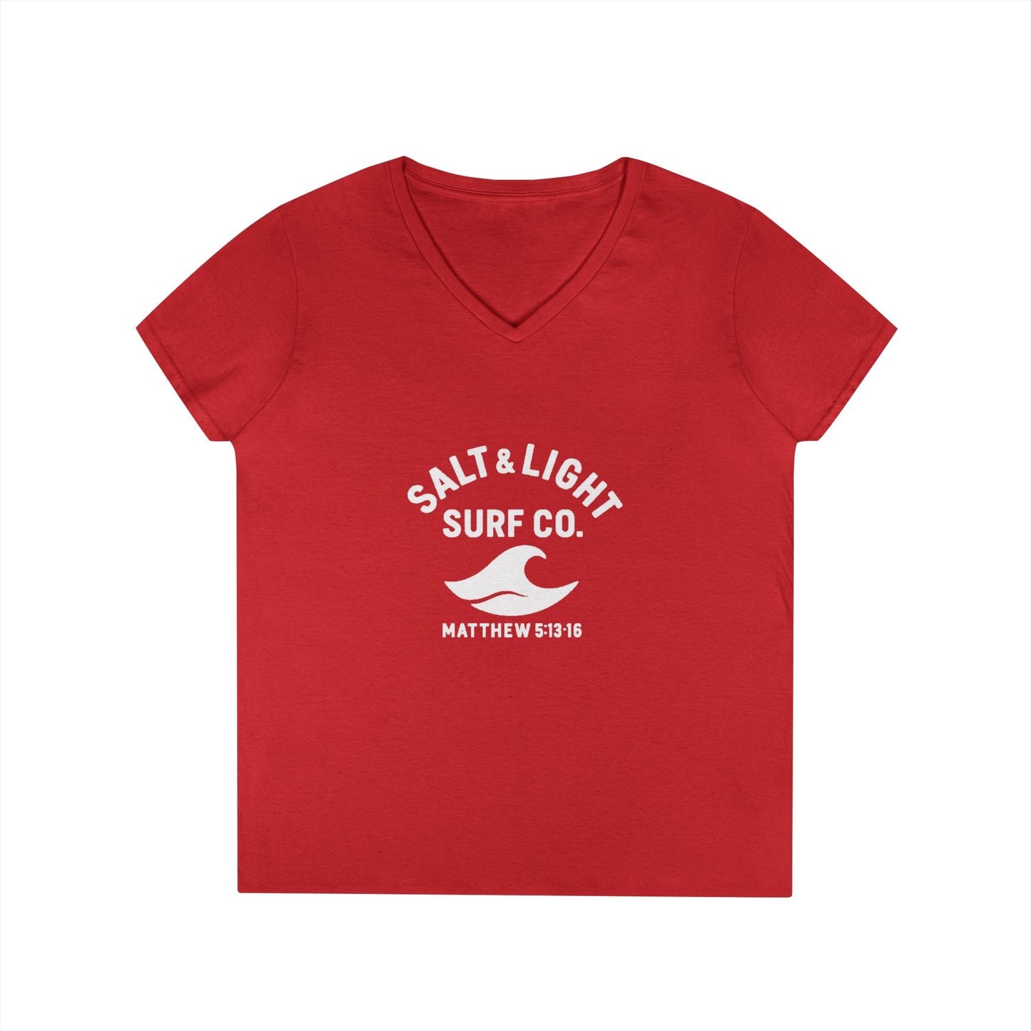 Salt and Light Surf Co/Faith Beach collection Ladies' V-Neck T-Shirt