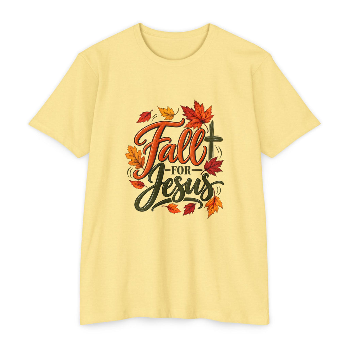 Fall for Jesus T-Shirt — Autumn Leaves Christian Tee