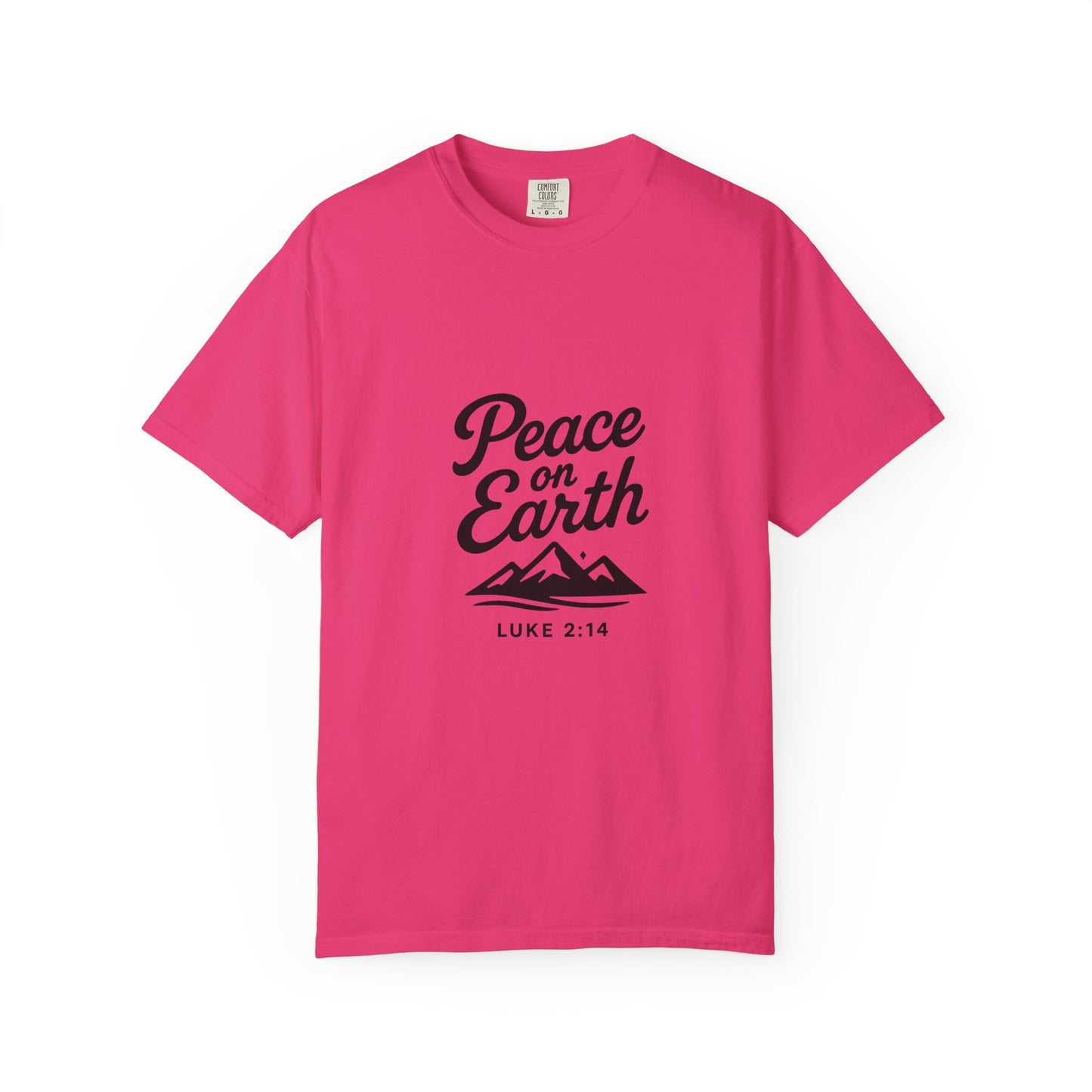 Peace on Earth Unisex T-shirt - Black Copy, Inspirational Graphic Tee for Nature Lovers, Christians, Faith