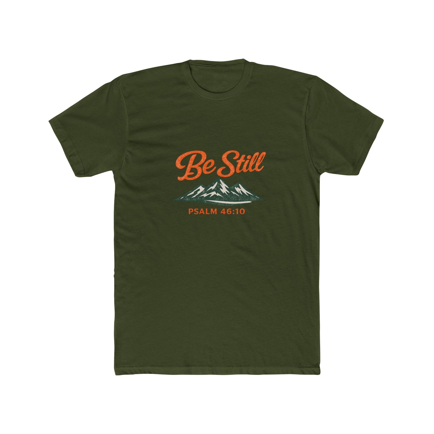 Be Still Psalm 46:10 Vintage Ink Wash T-Shirt — Mountain Christian Faith Tee - Unisex