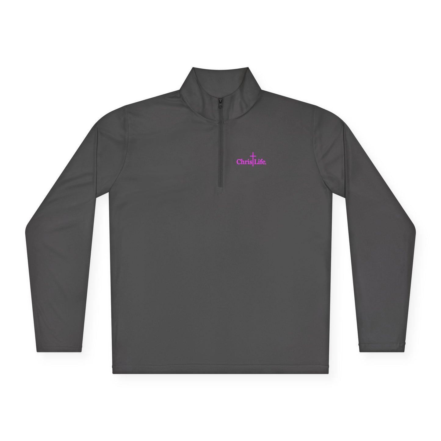 Unisex Quarter-Zip Pullover - Christlife Logo in Pink