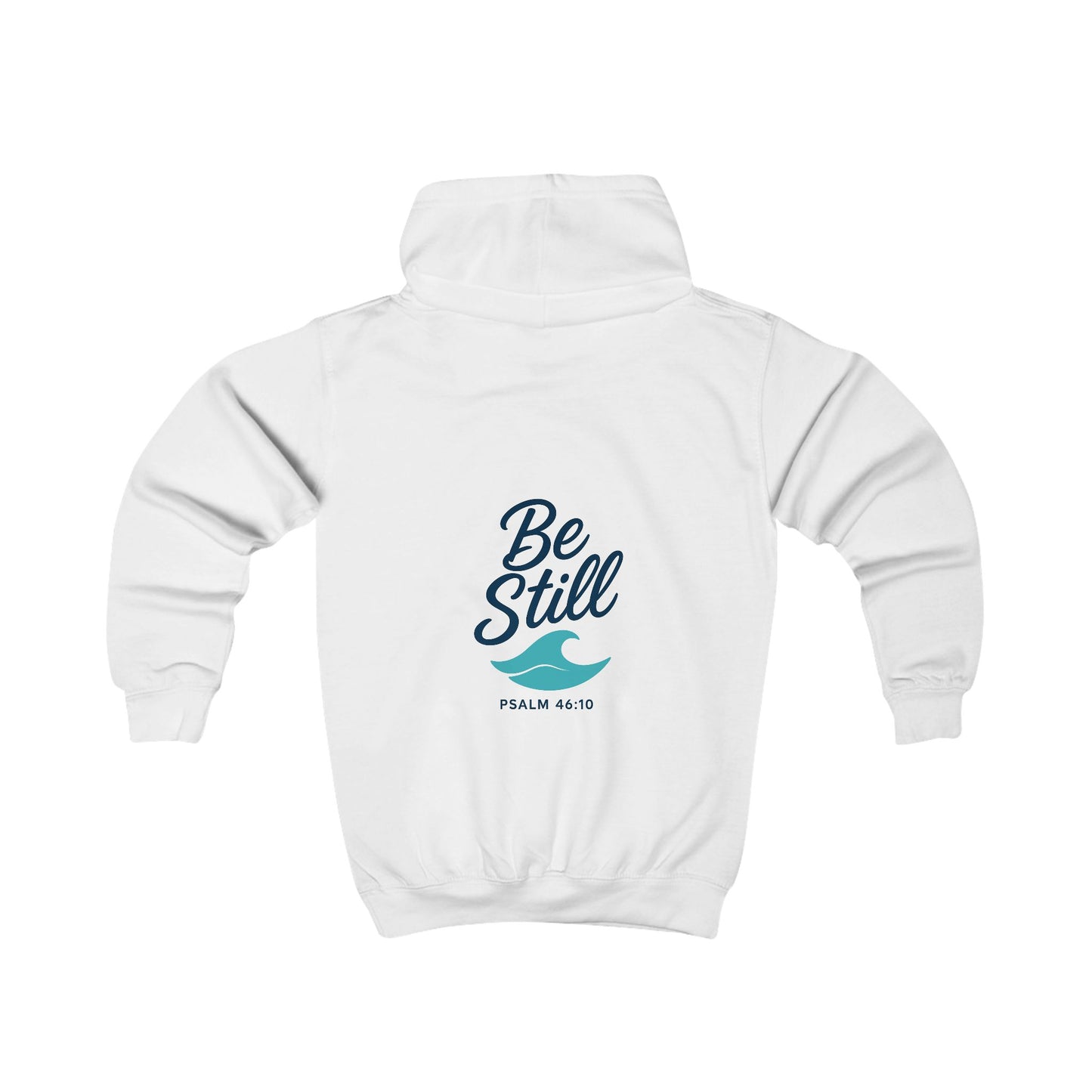 Kids Hoodie with 'Be Still' Wave Design - Relaxed Vibe, Perfect for Playtime, Gifts for Birthdays, Holidays, Spiritual Events