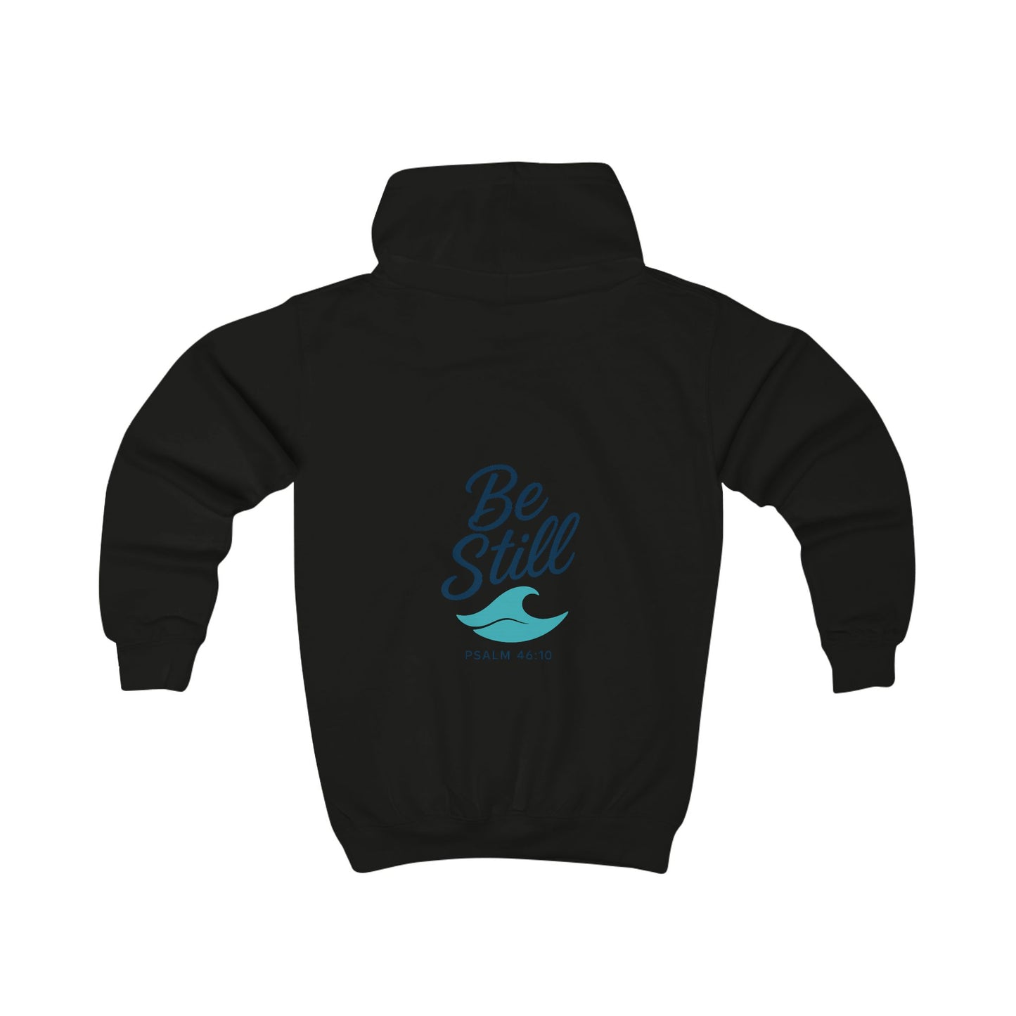 Kids Hoodie with 'Be Still' Wave Design - Relaxed Vibe, Perfect for Playtime, Gifts for Birthdays, Holidays, Spiritual Events