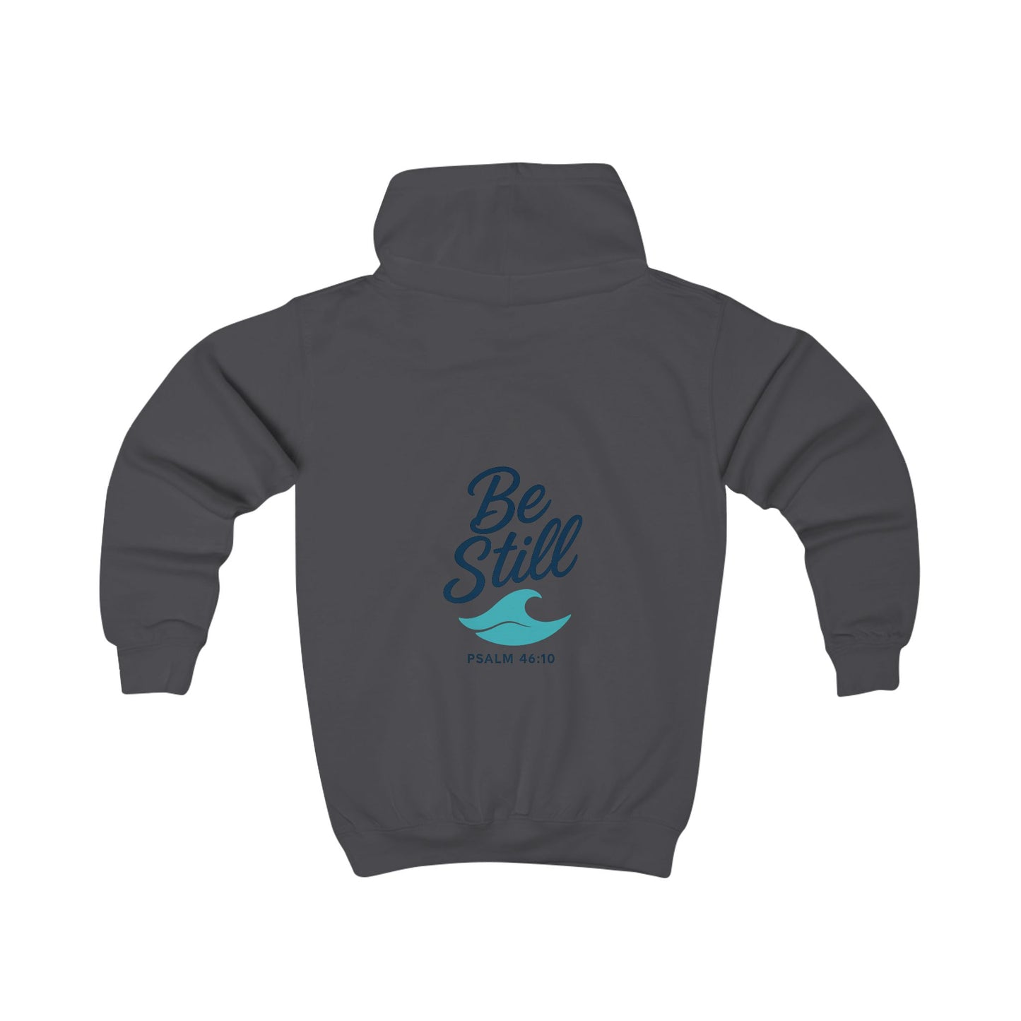 Kids Hoodie with 'Be Still' Wave Design - Relaxed Vibe, Perfect for Playtime, Gifts for Birthdays, Holidays, Spiritual Events