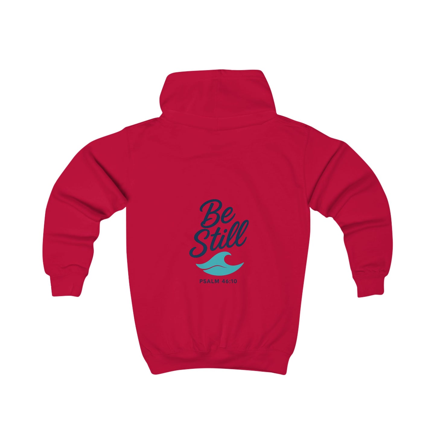 Kids Hoodie with 'Be Still' Wave Design - Relaxed Vibe, Perfect for Playtime, Gifts for Birthdays, Holidays, Spiritual Events