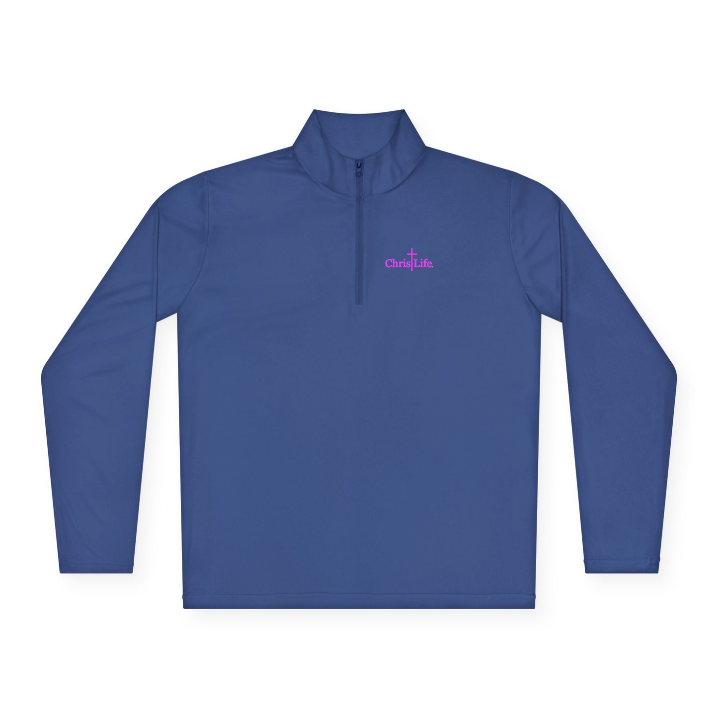 Unisex Quarter-Zip Pullover - Christlife Logo in Pink