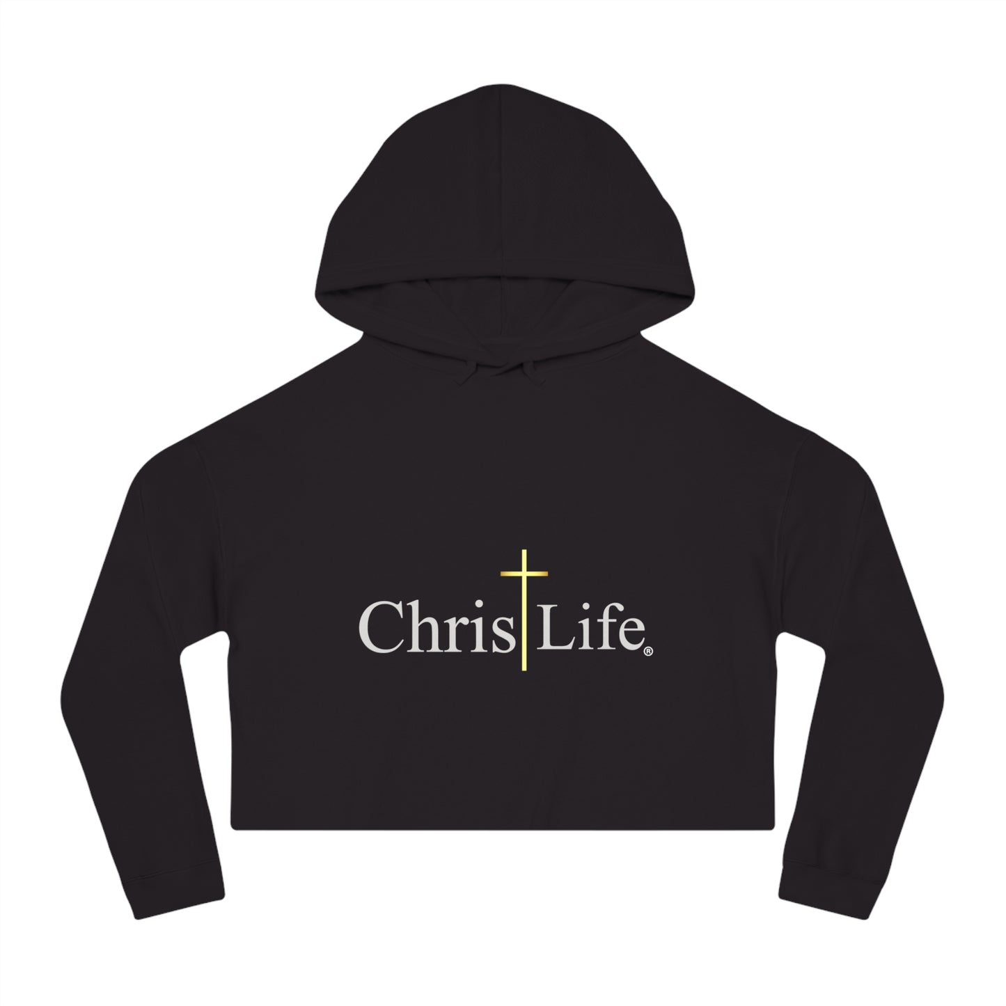 Women’s Chic and Silky Soft Cropped Hooded Sweatshirt with christlife copy