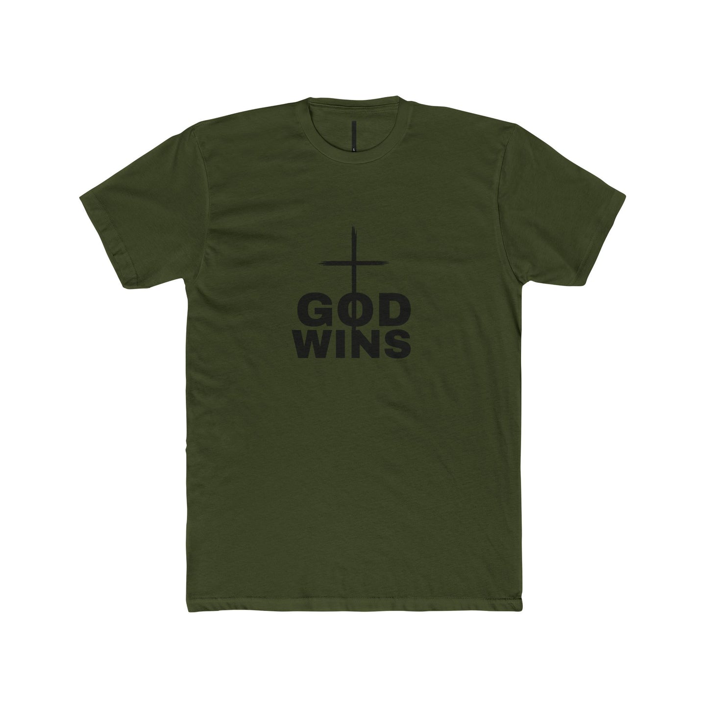 Faith-Inspired Unisex Crew Tee - God Wins Shirt, Christian T-Shirt, Inspirational Outfit, Religious Gift, Casual Wear