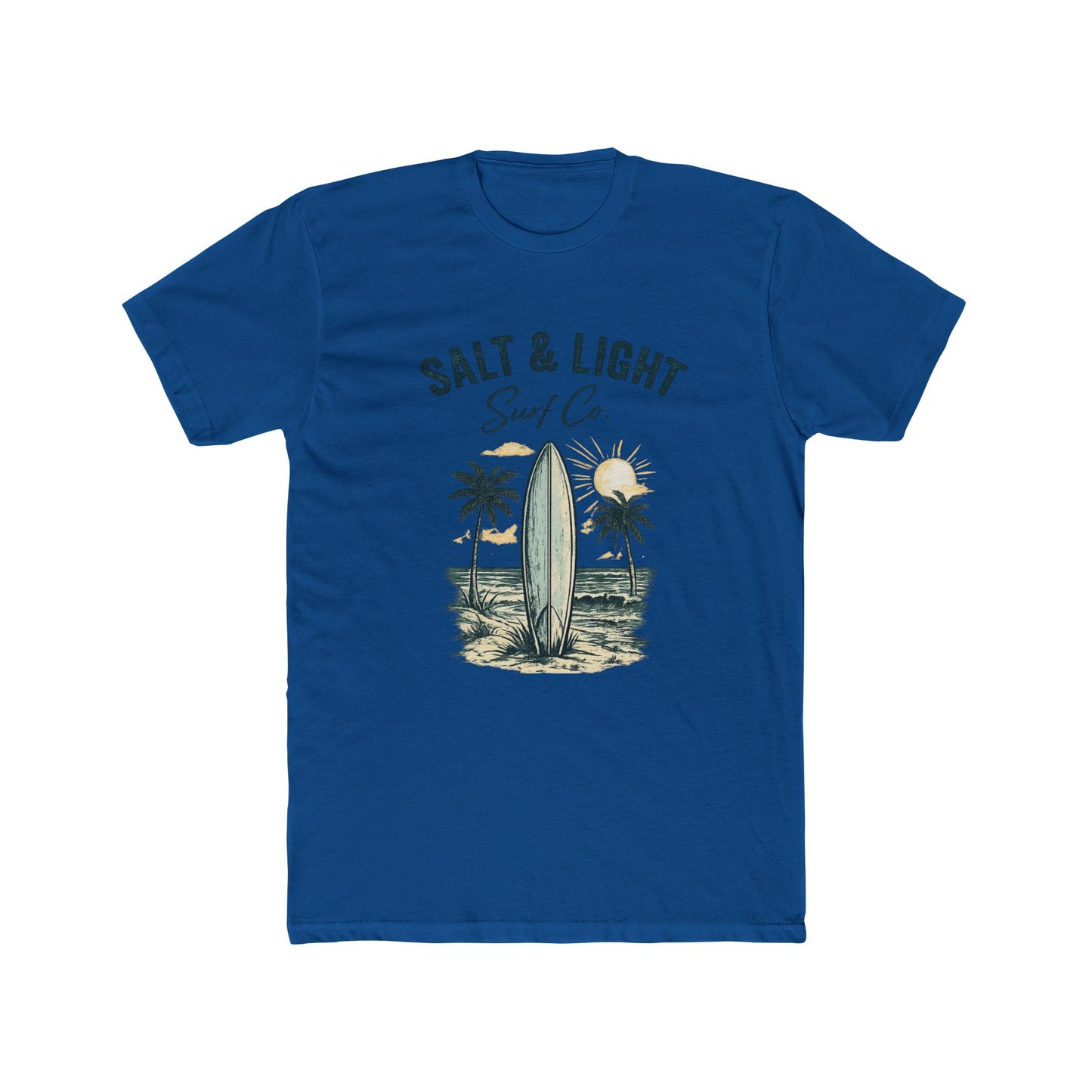 Surf Co. 'Salt & Light' Beach Tee — Vintage Surfboard Palm T-Shirt