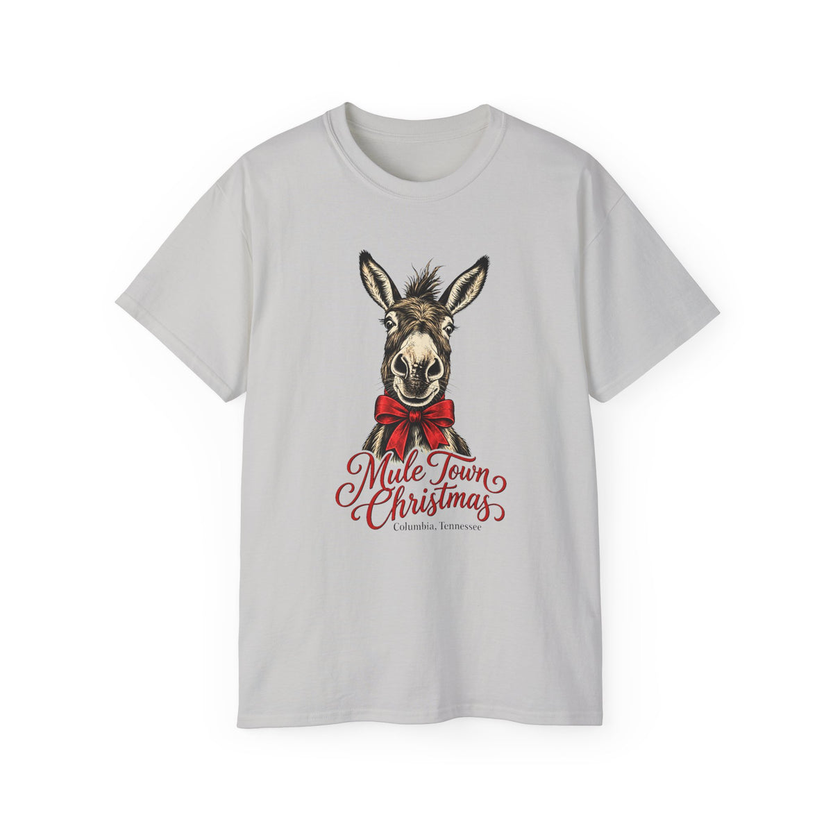 Christmas Mule T‑Shirt - "Mule Town Christmas" Holiday Donkey Tee