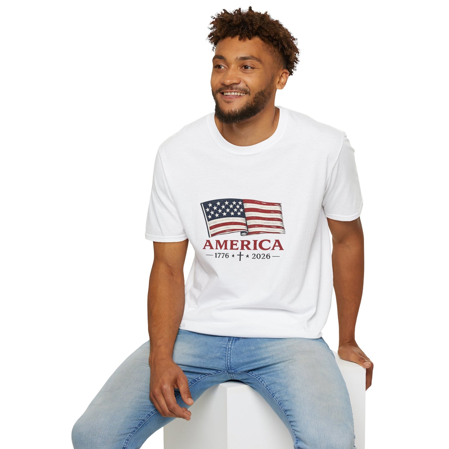 America 1776‑2026 Flag Graphic T-Shirt - Unisex