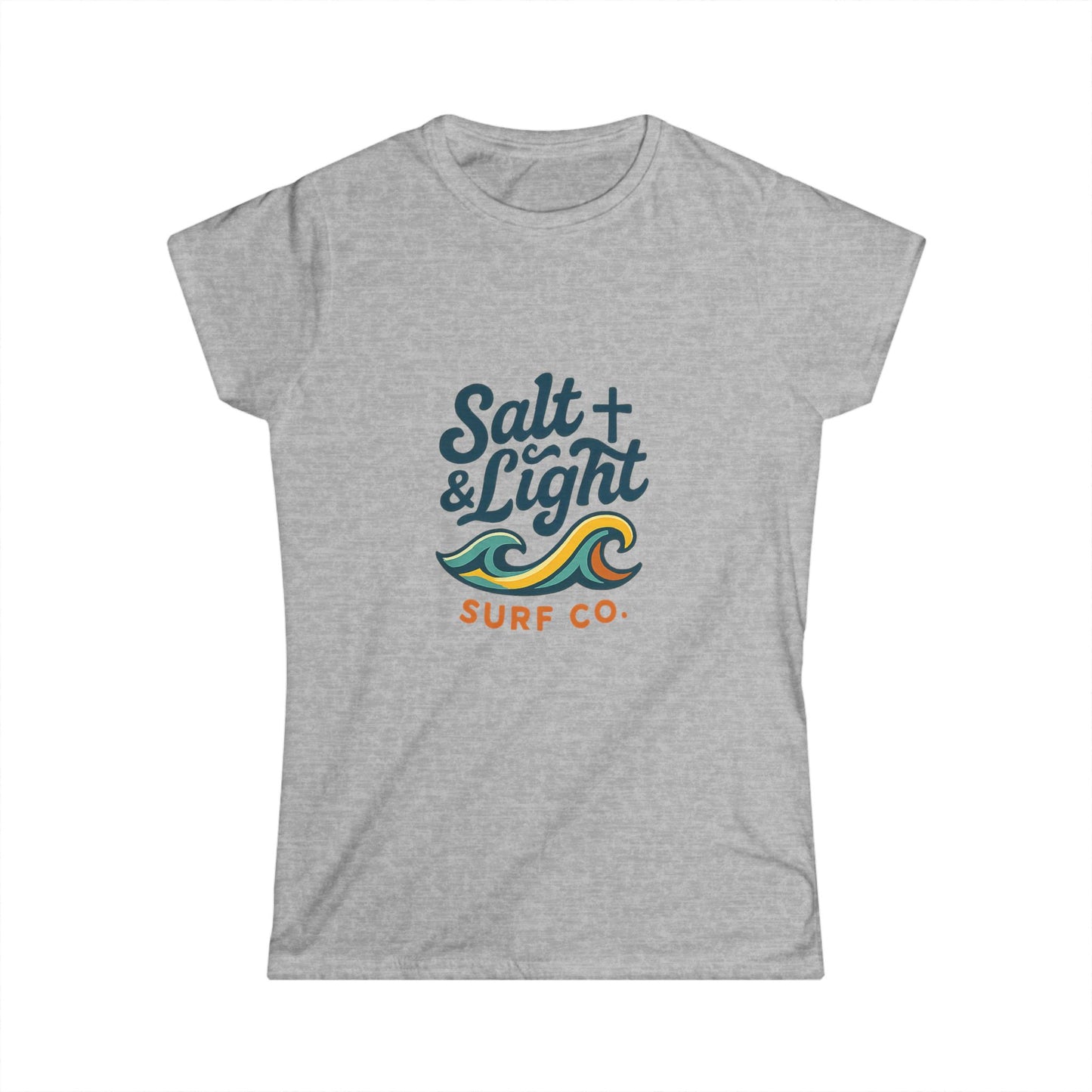 Salt & Light Surf Co. Women's Tee — Coastal Wave Graphic Shirt