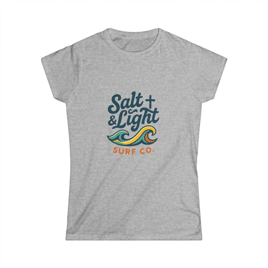 Salt & Light Surf Co. Women's Tee — Coastal Wave Graphic Shirt