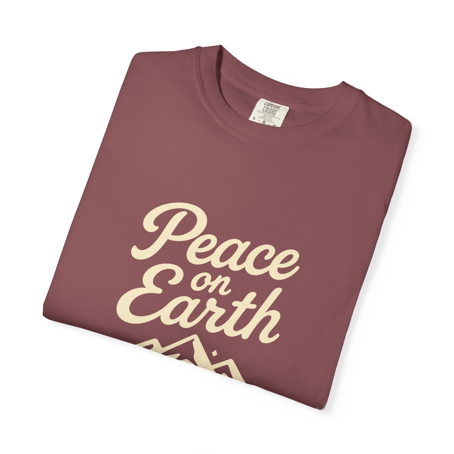 Peace on Earth - Beige Copy, Unisex Garment-Dyed T-Shirt, comfort T-Shirt