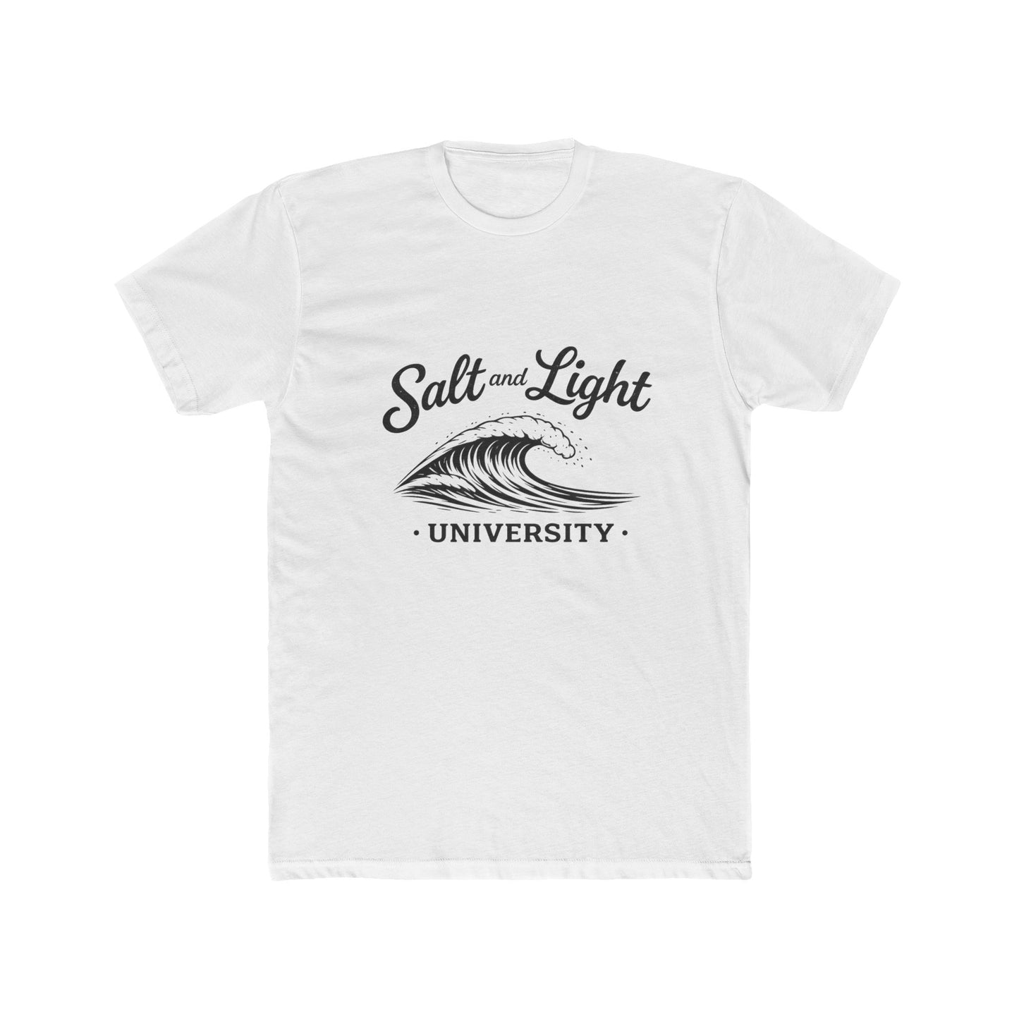 Salt and Light University T-Shirt – Vintage Coastal Wave Campus Tee